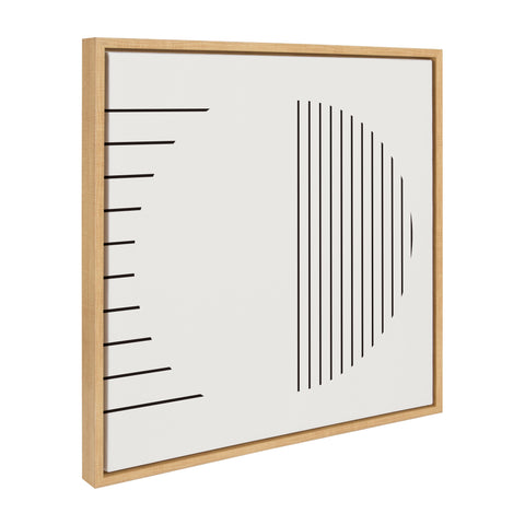 Sylvie Modern Statement Stripes 1 Framed Canvas by The Creative Bunch Studio