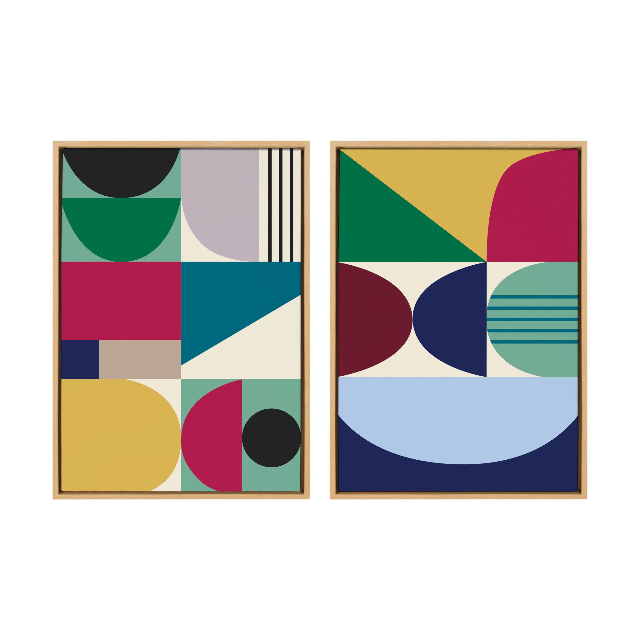 Sylvie MCM Pattern 10 and 11 Framed Canvas by Rachel Lee of My Dream Wall
