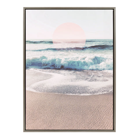Sylvie Sea Salt Sand and Sun Framed Canvas by Dominique Vari