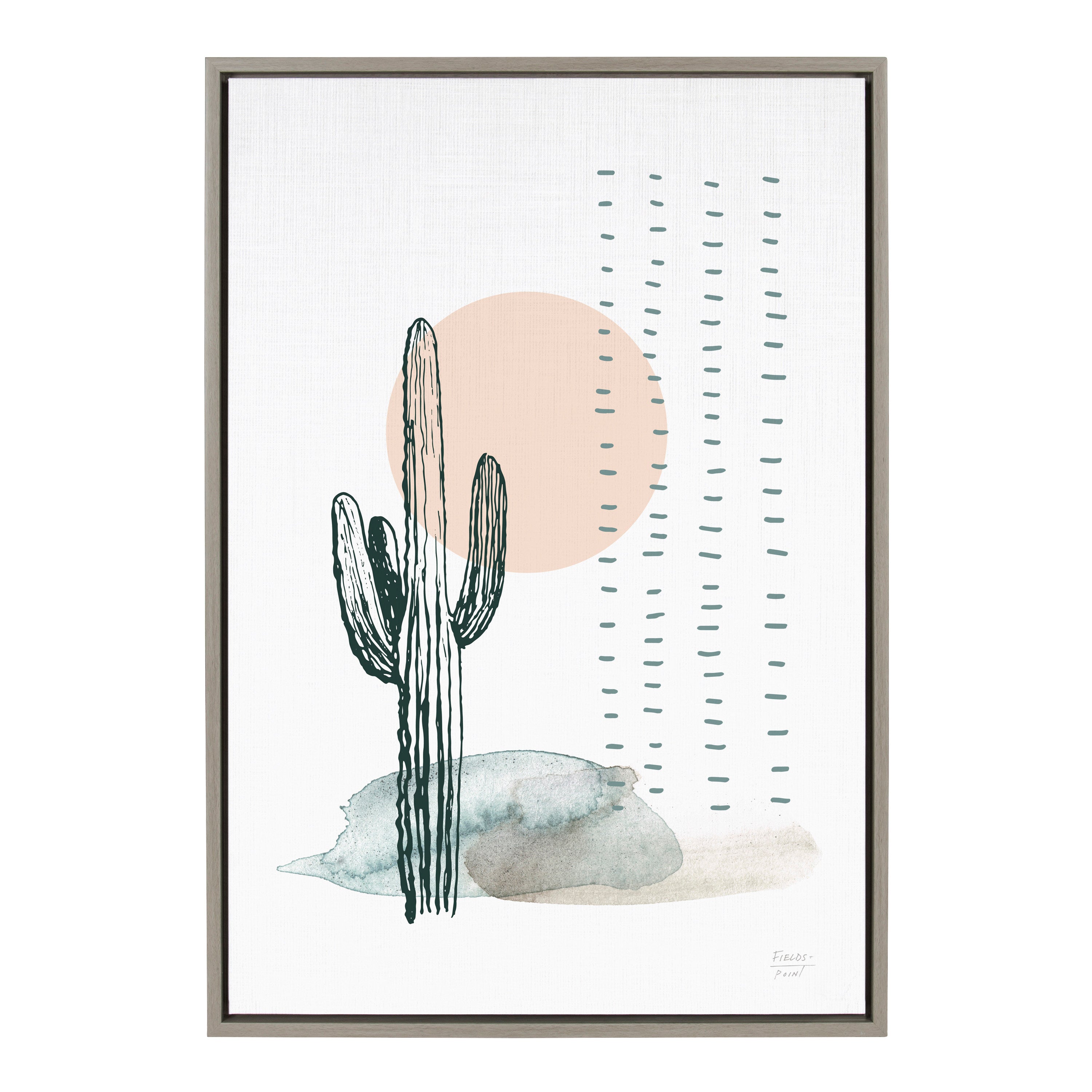 Sylvie Desert Cactus Framed Canvas by Statement Goods