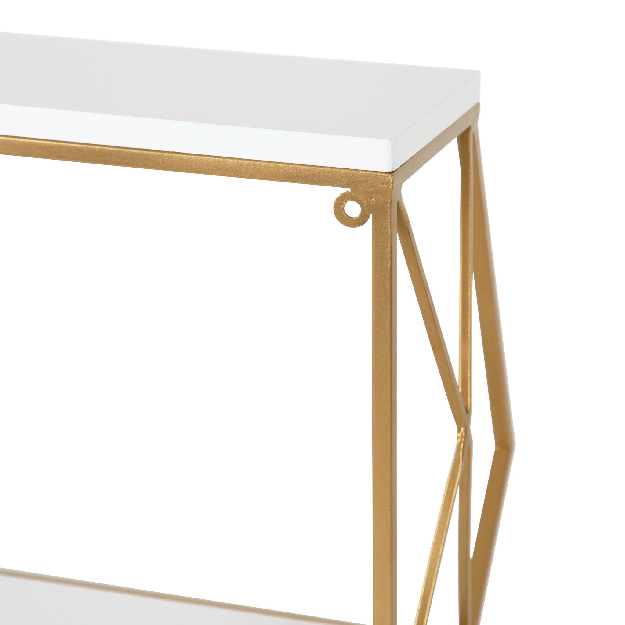 Brost Wood and Metal Wall Shelf