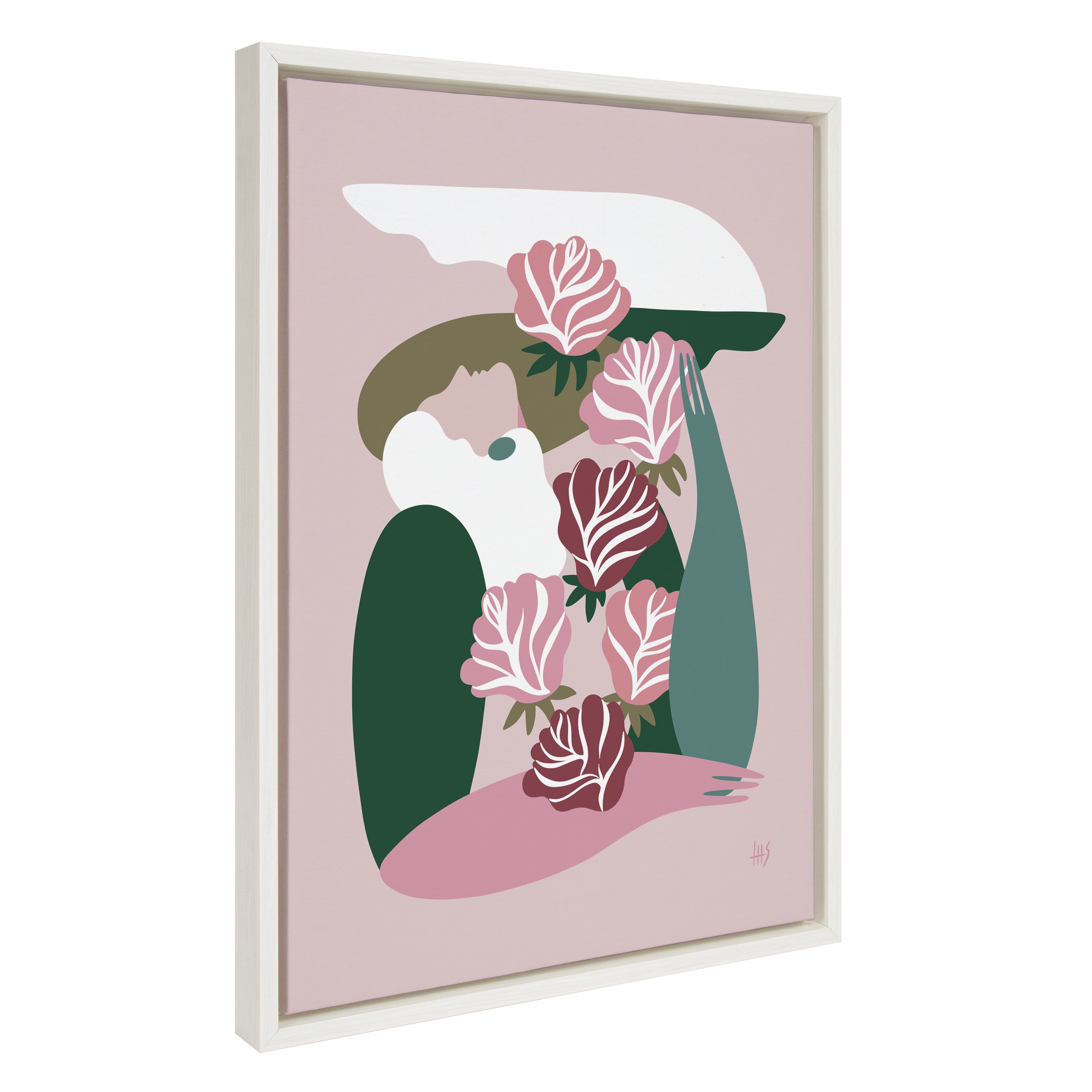 Sylvie Abstract Figure 4 Framed Canvas by Maggie Stephenson