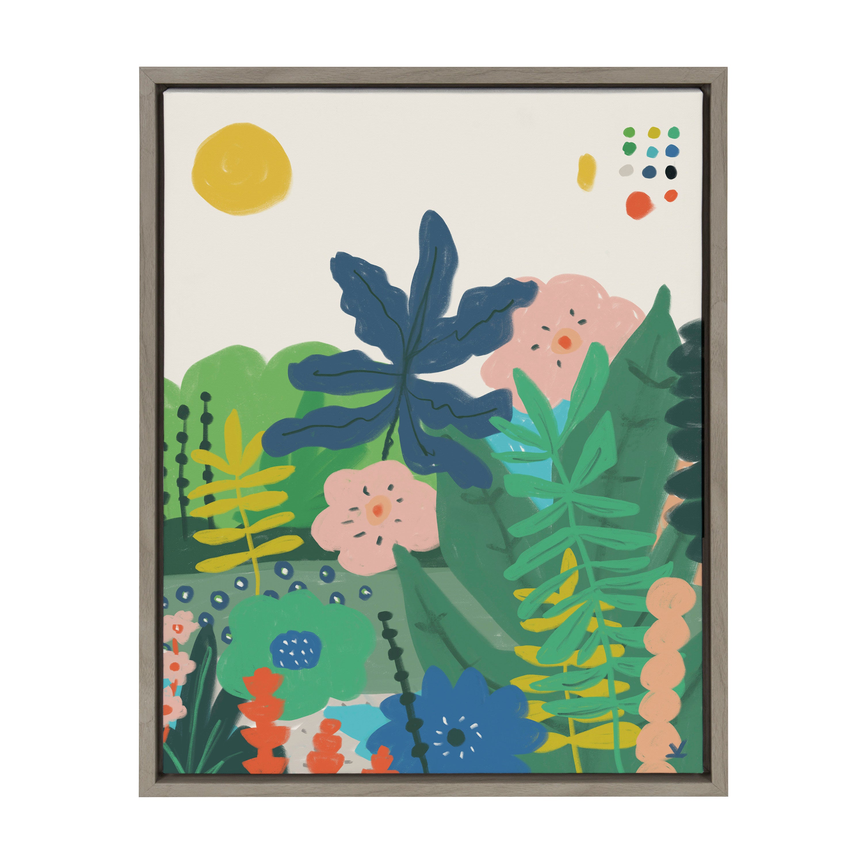 Sylvie Zen Garden 1 Framed Canvas by Kelly Knaga
