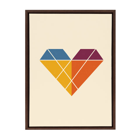 Sylvie Heart Framed Canvas by Amber Leaders Designs
