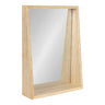 Hutton Wood Framed Wall Mirror with Shelf