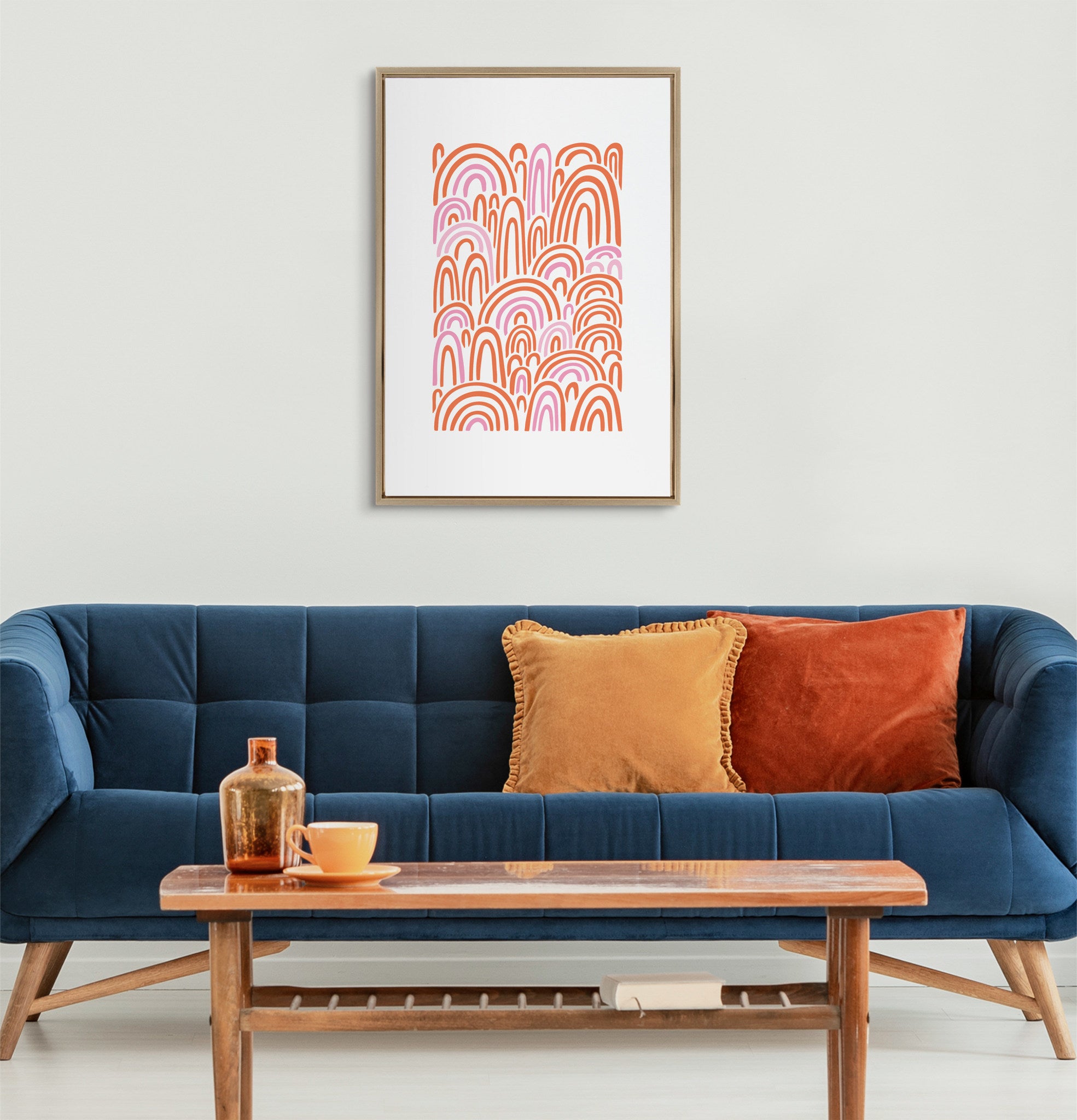 Sylvie Infinite Rainbows Framed Canvas by Elizabeth Olwen