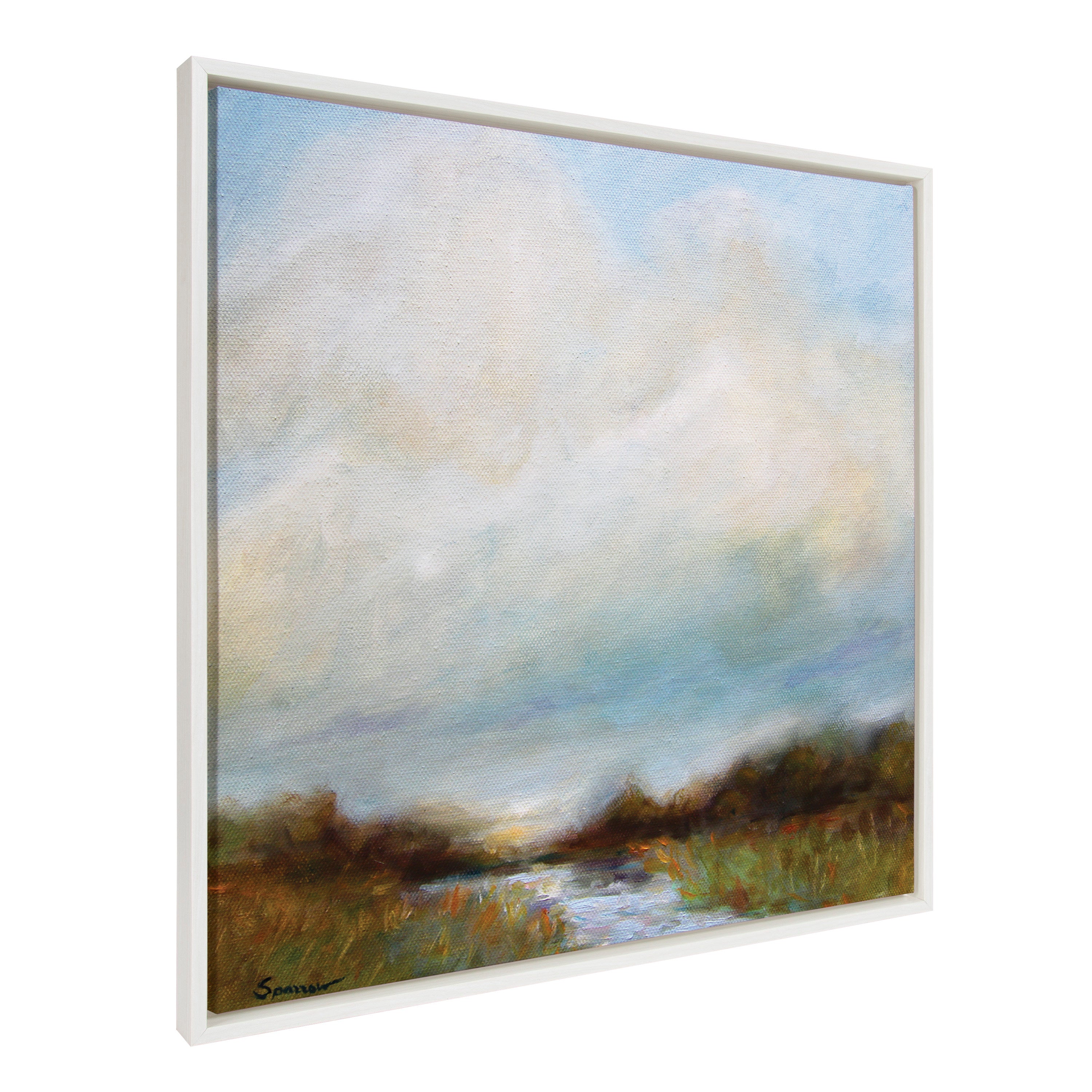 Sylvie Tranquility Framed Canvas by Mary Sparrow