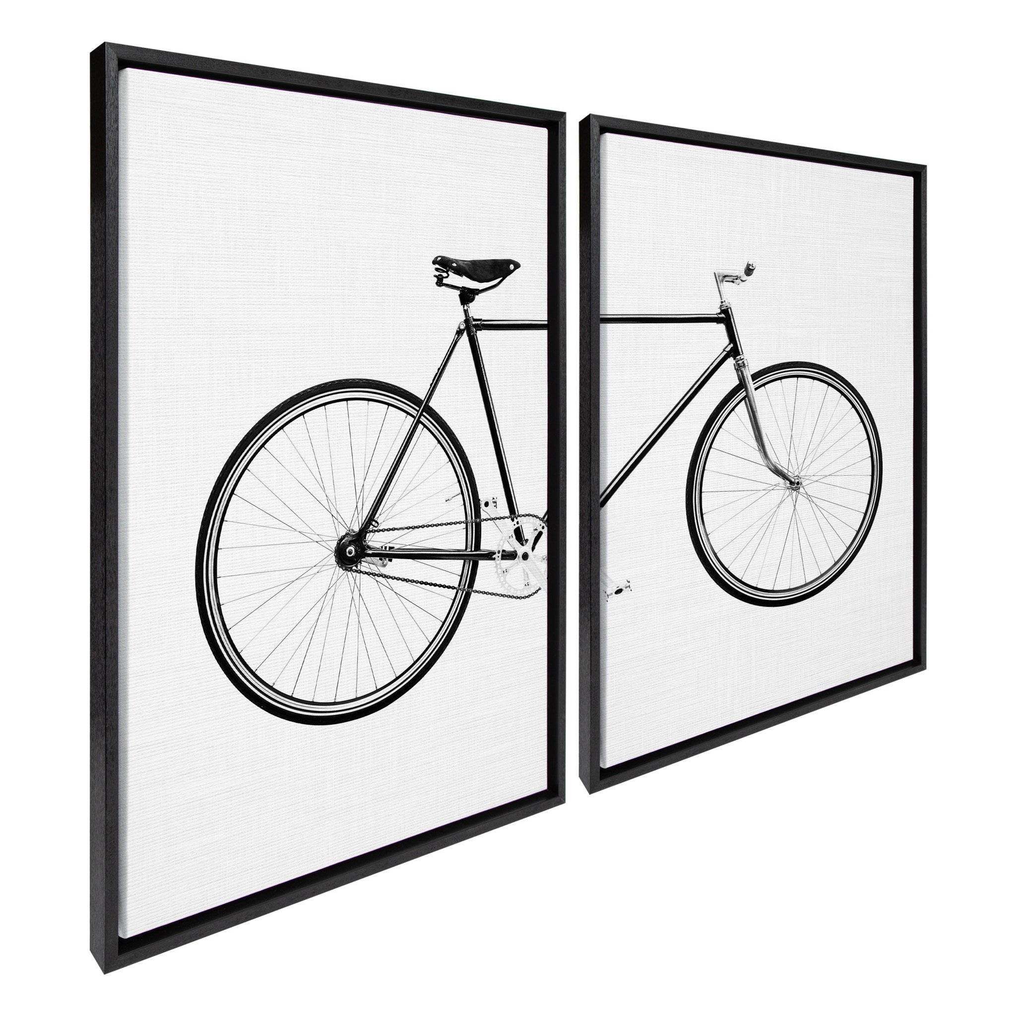 Sylvie Bicycle Framed Canvas by Simon Te of Tai Prints
