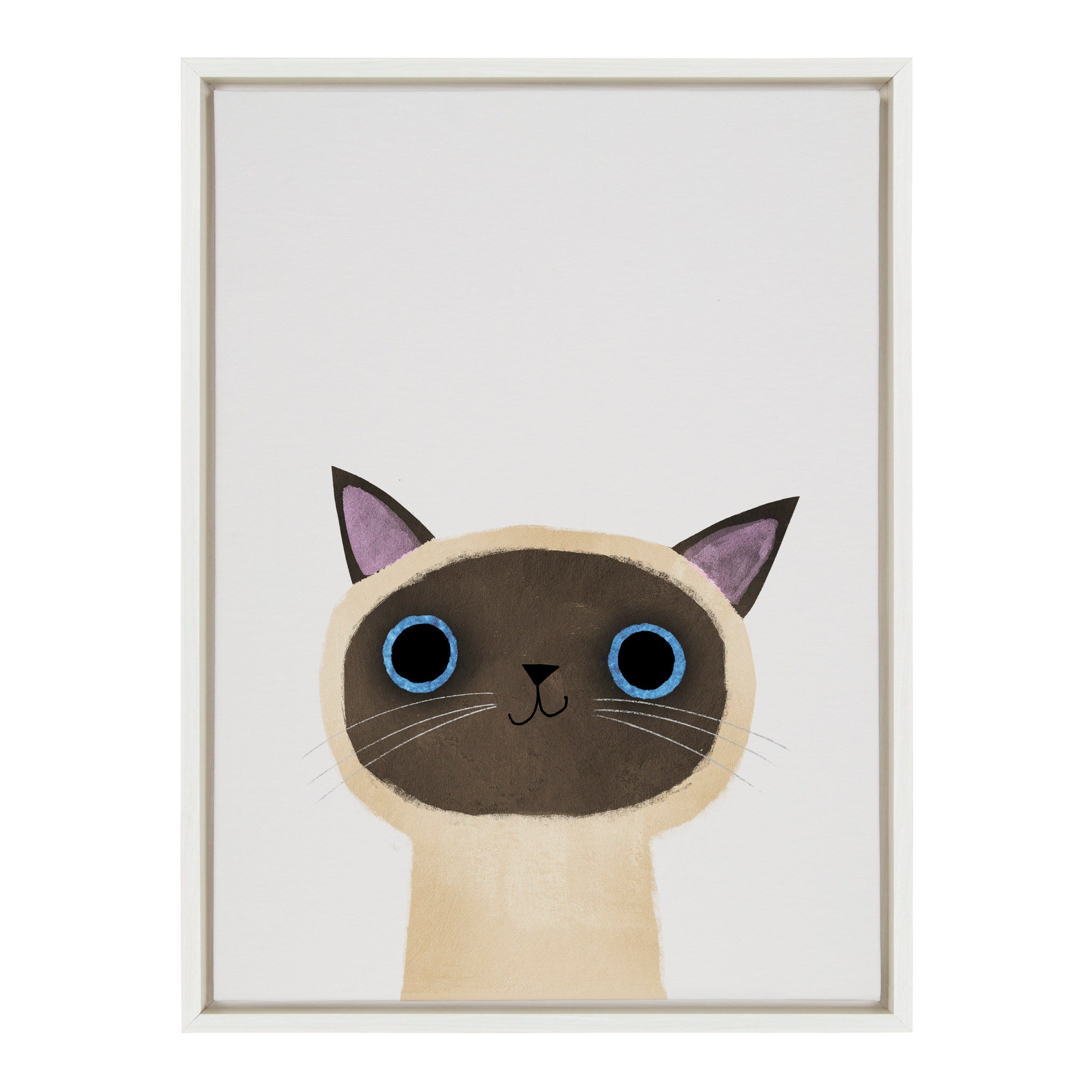 Sylvie Siamese Cat Framed Canvas by Planet Cat