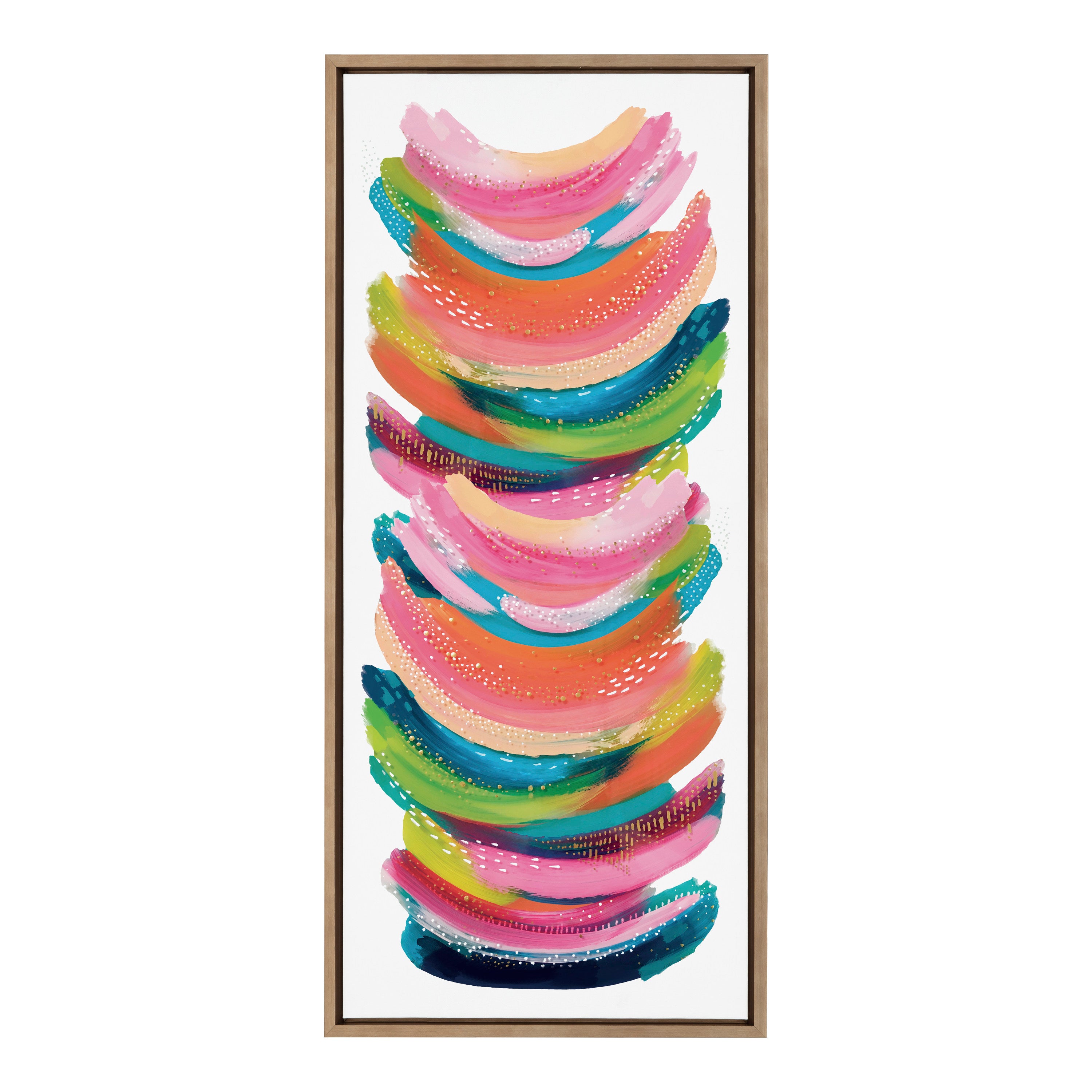 Sylvie Bright Abstract Framed Canvas by Jessi Raulet of Ettavee
