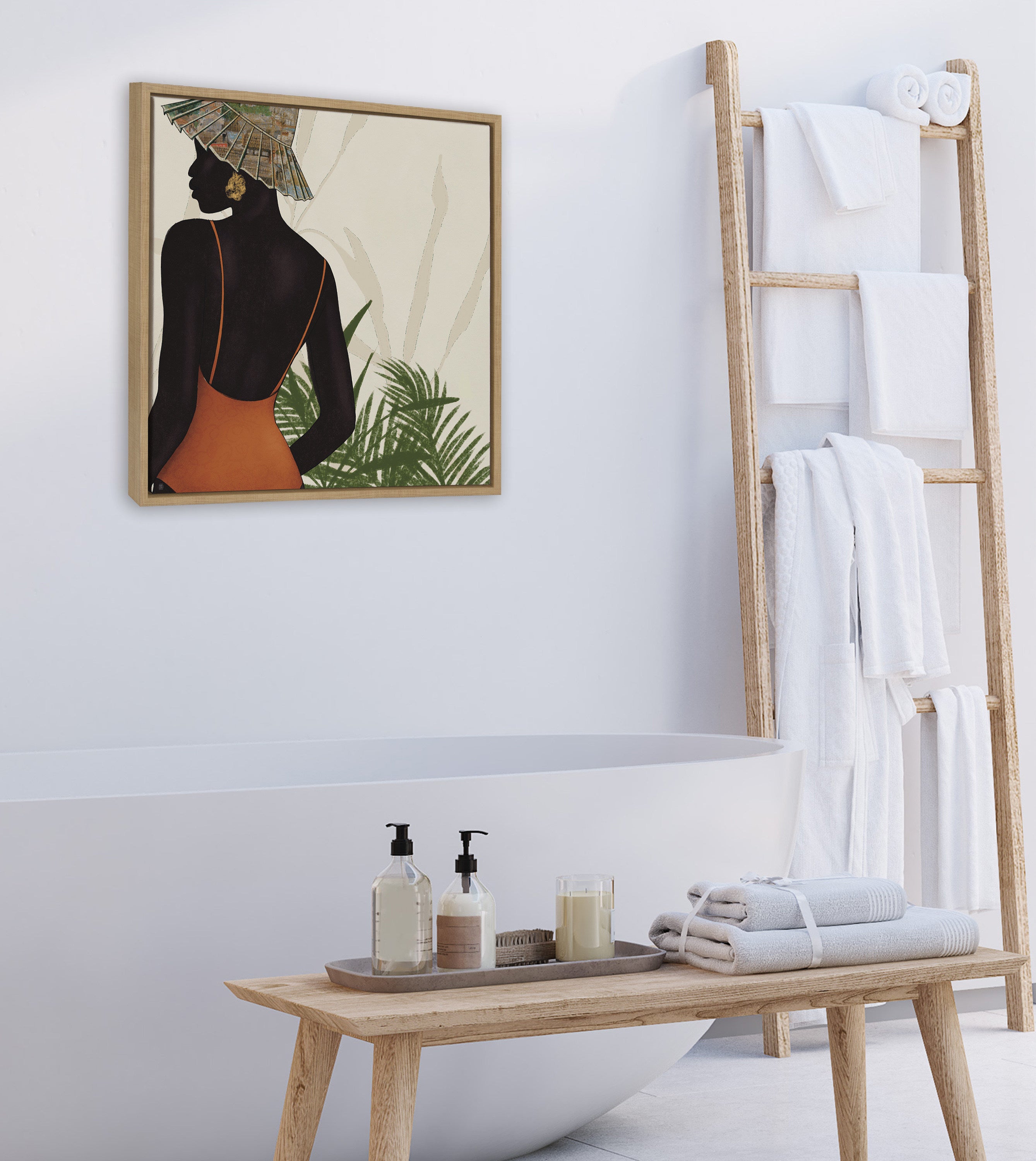 Sylvie So So Tropical Framed Canvas by Mary Joak