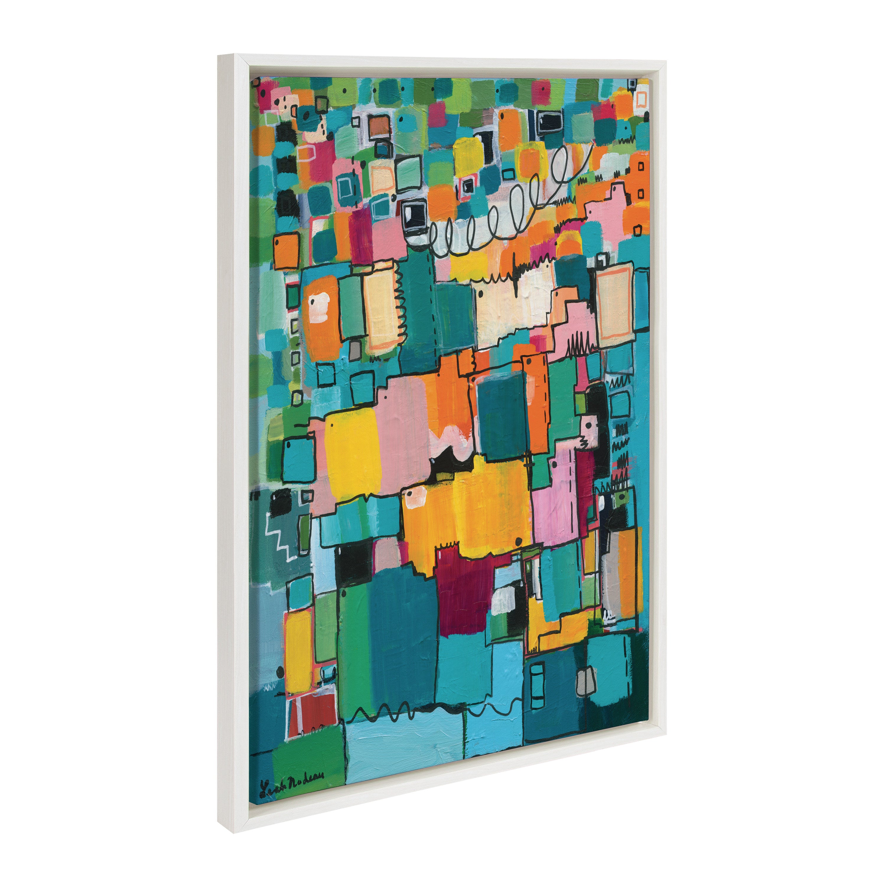 Sylvie Afternoon Delight Framed Canvas by Leah Nadeau