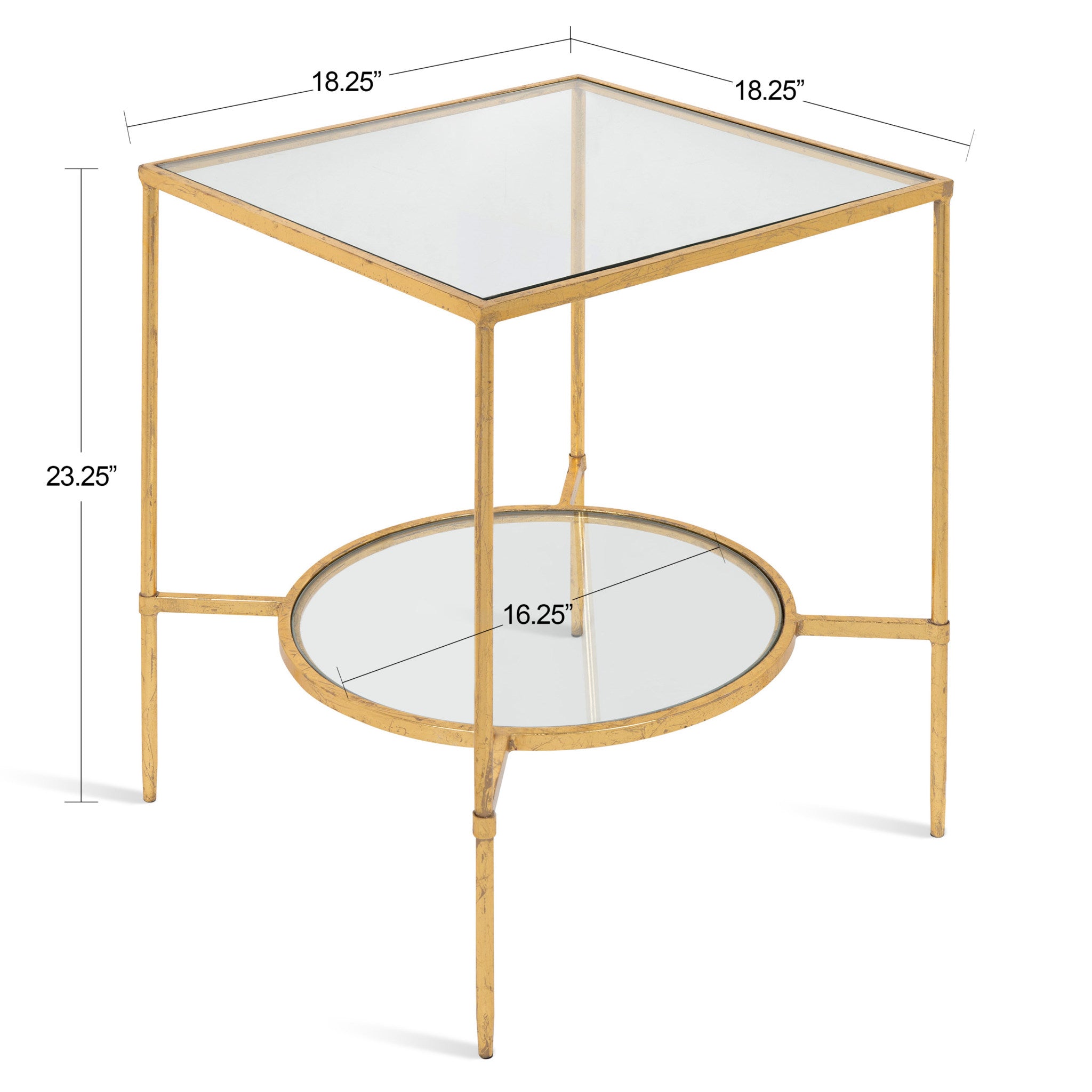 Side Table, Contemporary, Gold