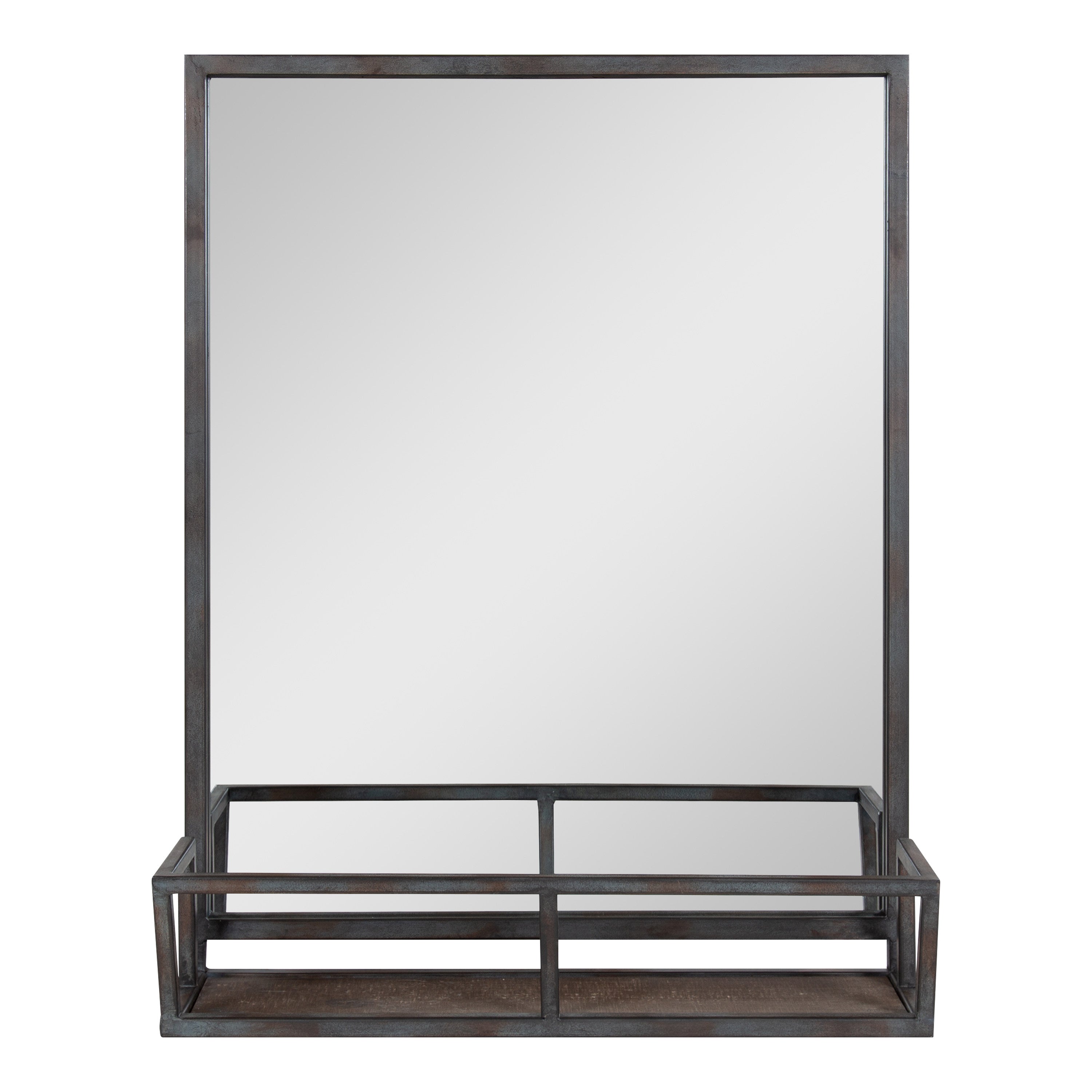 Jackson Metal Framed Mirror with Shelf