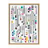 Sylvie Music Notes Framed Canvas By Rachel Lee of My Dream Wall