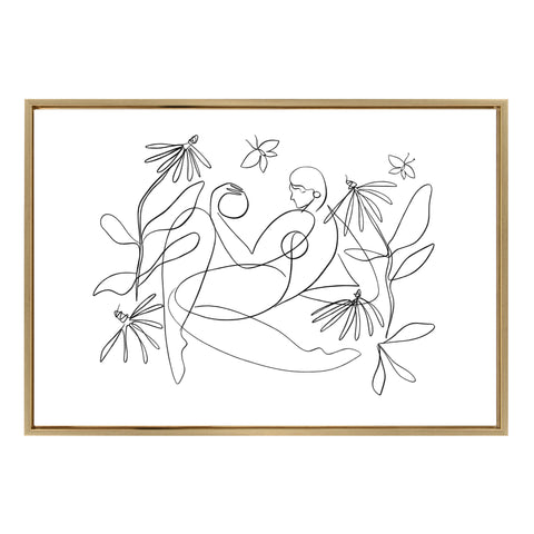 Sylvie Spring Is Here Framed Canvas by Maggie Stephenson
