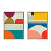 Sylvie Mid Century Modern Patterns Framed Canvas Set by Rachel Lee of My Dream Wall