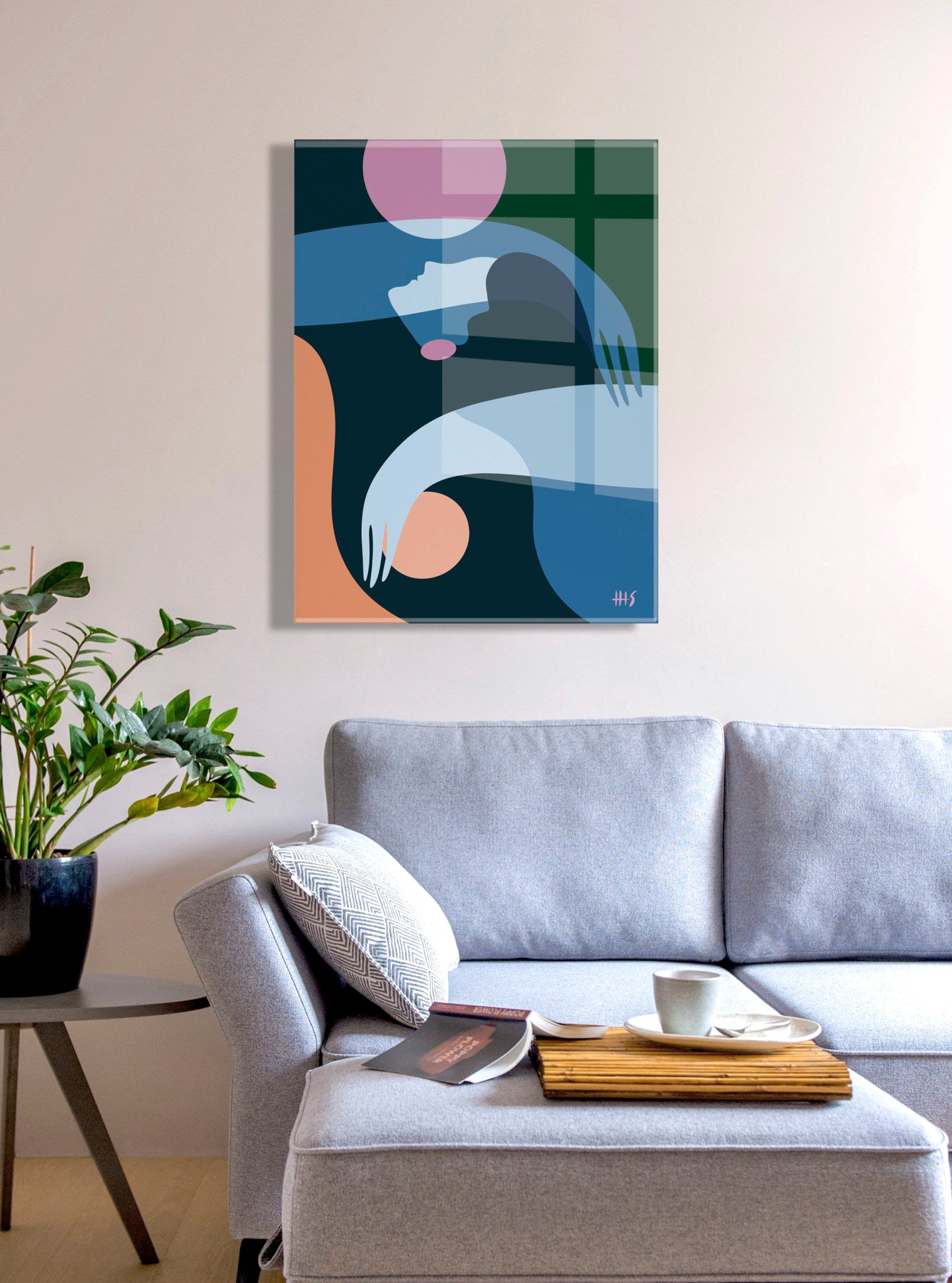 Self Love No 2 Floating Acrylic Art by Maggie Stephenson