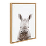 Sylvie Animal Studio Baby Rhino Framed Canvas by Amy Peterson Art Studio