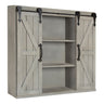 Cates Decorative Wood Wall Storage Cabinet with Sliding Barn Doors