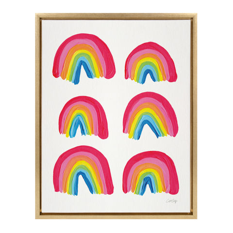 Sylvie Rainbow Collection Framed Canvas by Cat Coquillette