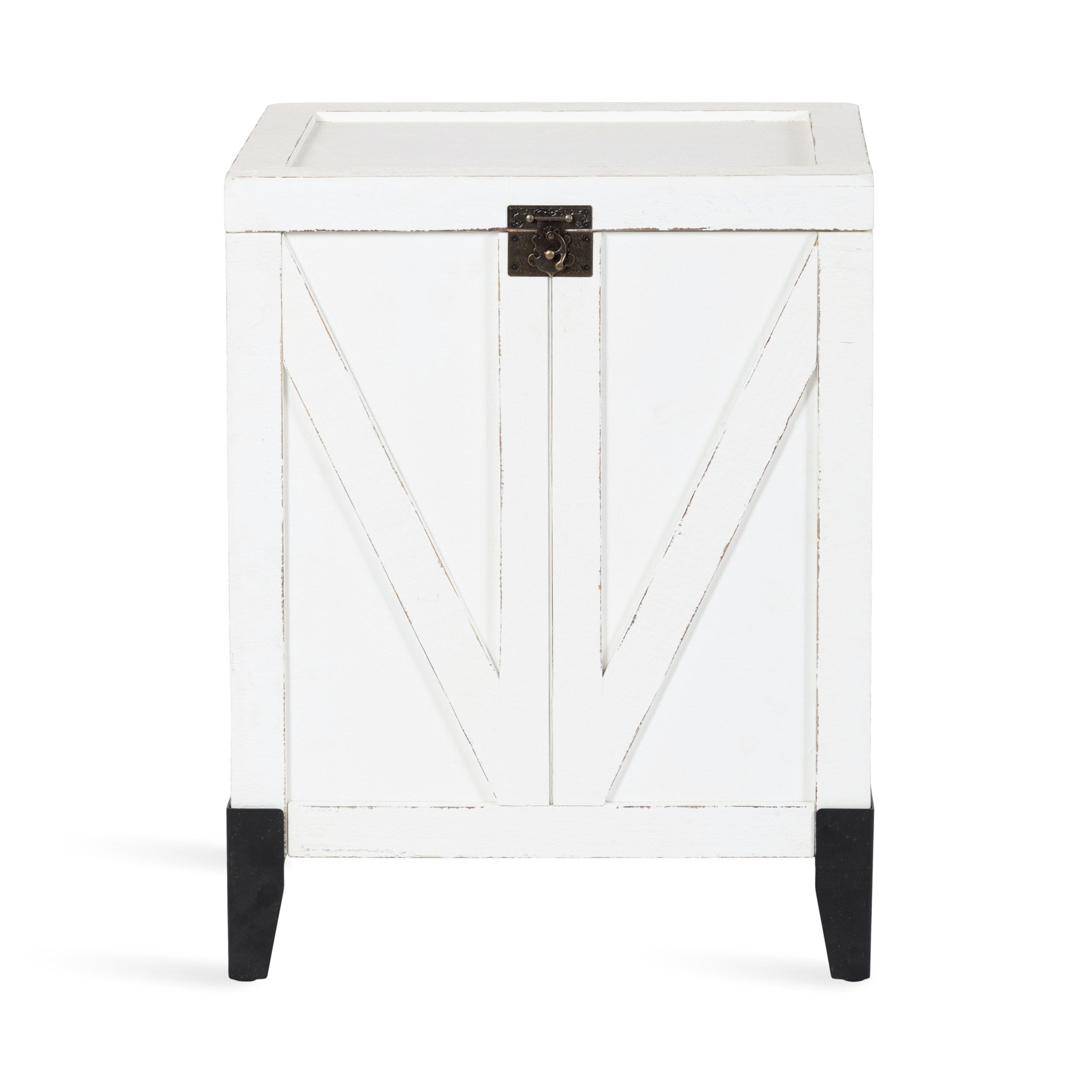 Cates Wood Side Table with Trunk Storage