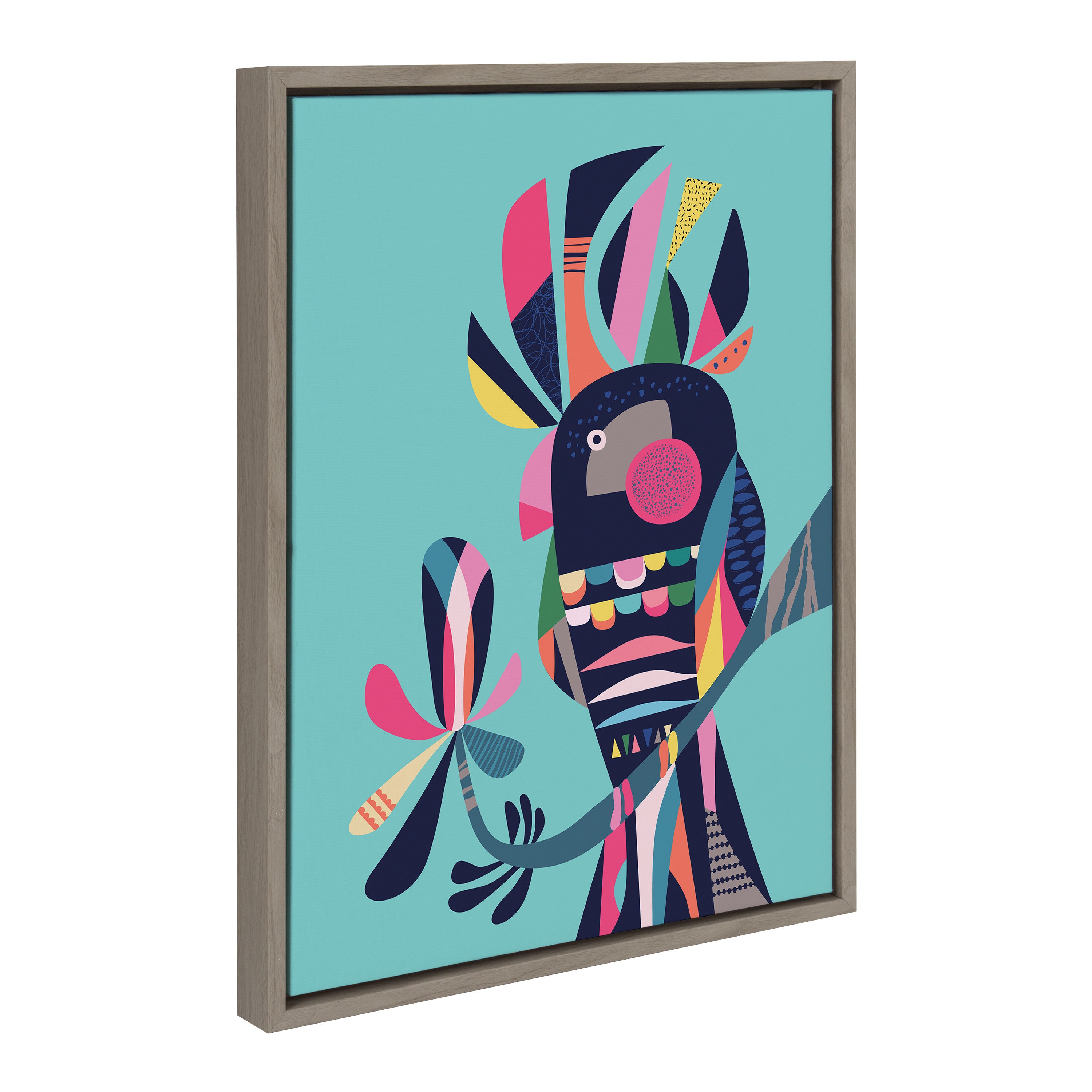 Sylvie Cockatoo Framed Canvas by Rachel Lee of My Dream Wall
