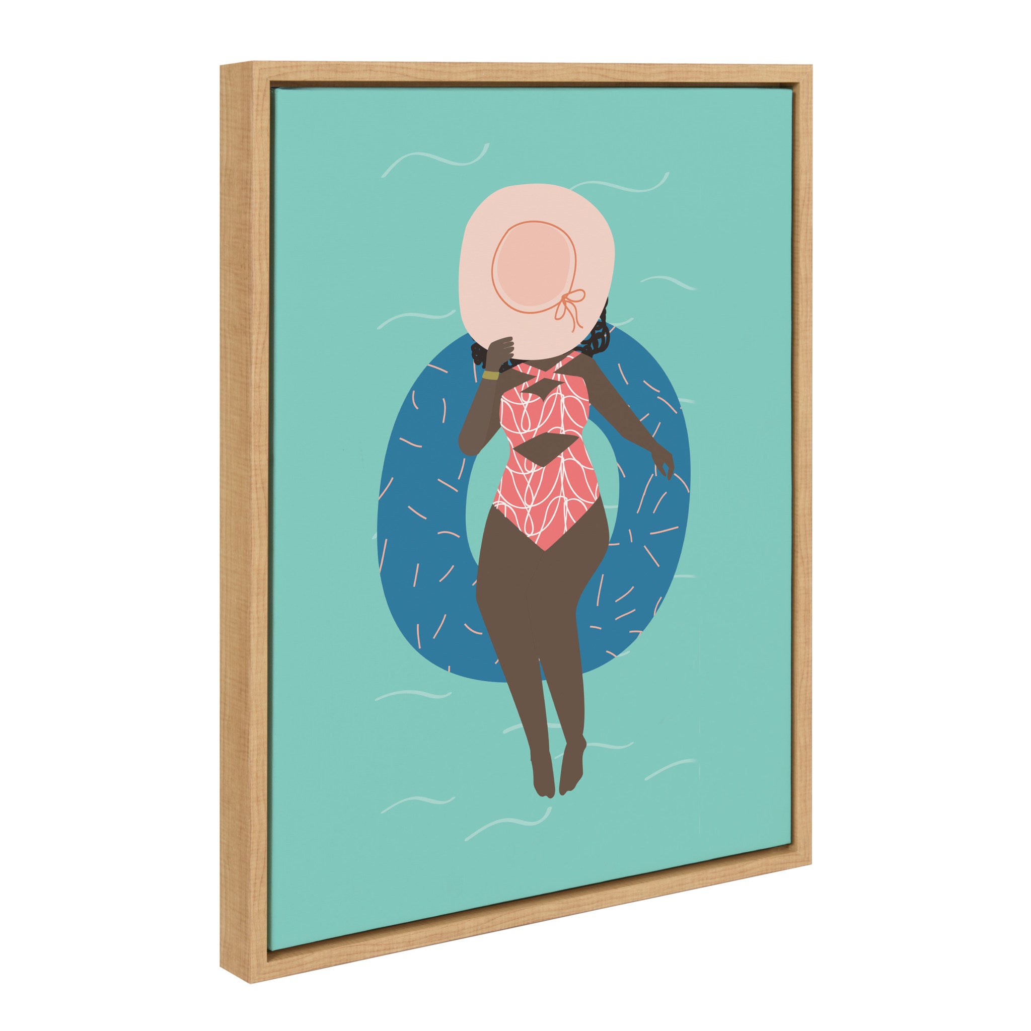 Sylvie By the Pool Framed Canvas by Queenbe Monyei