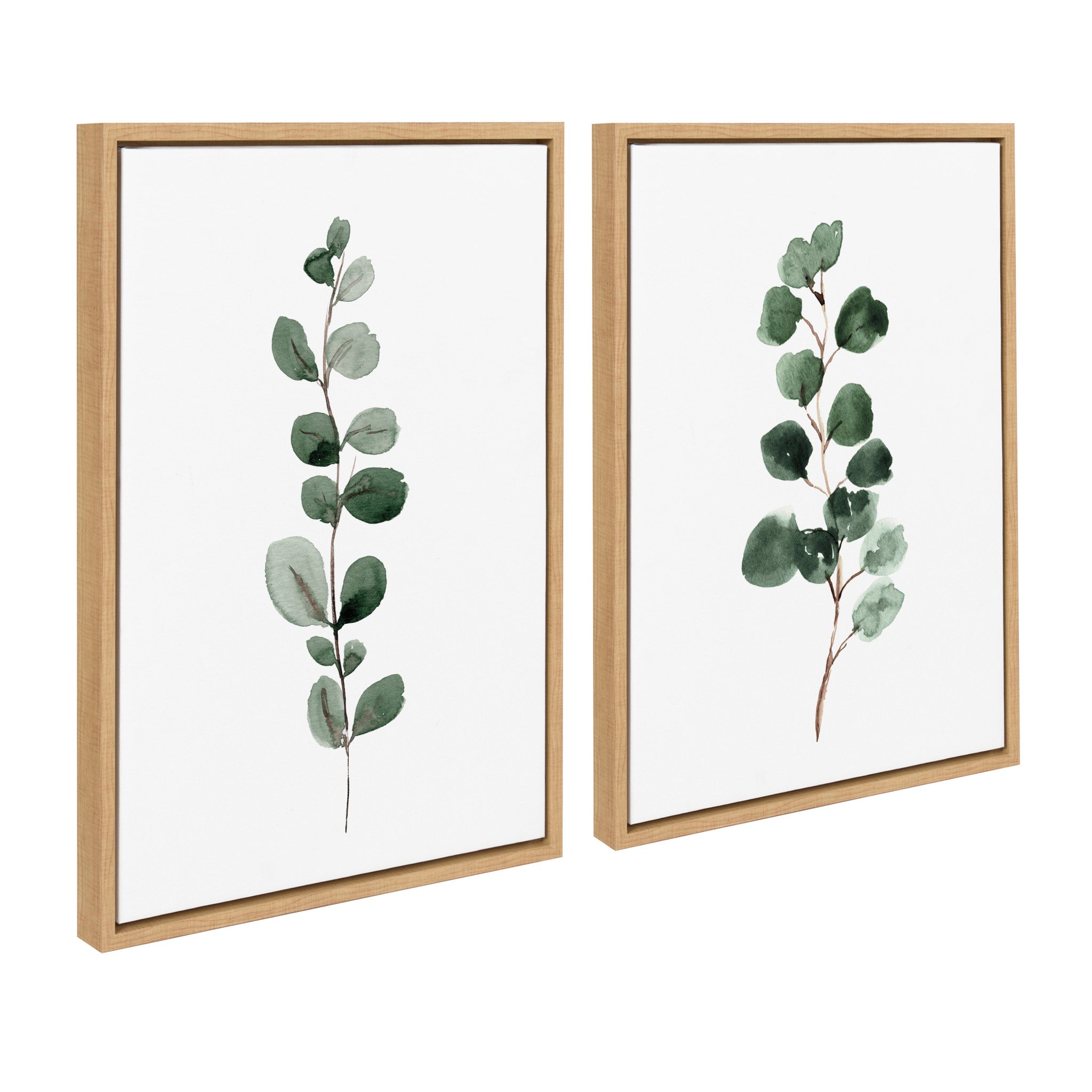Sylvie Eucalyptus Framed Canvas Set by Maja Mitrovic