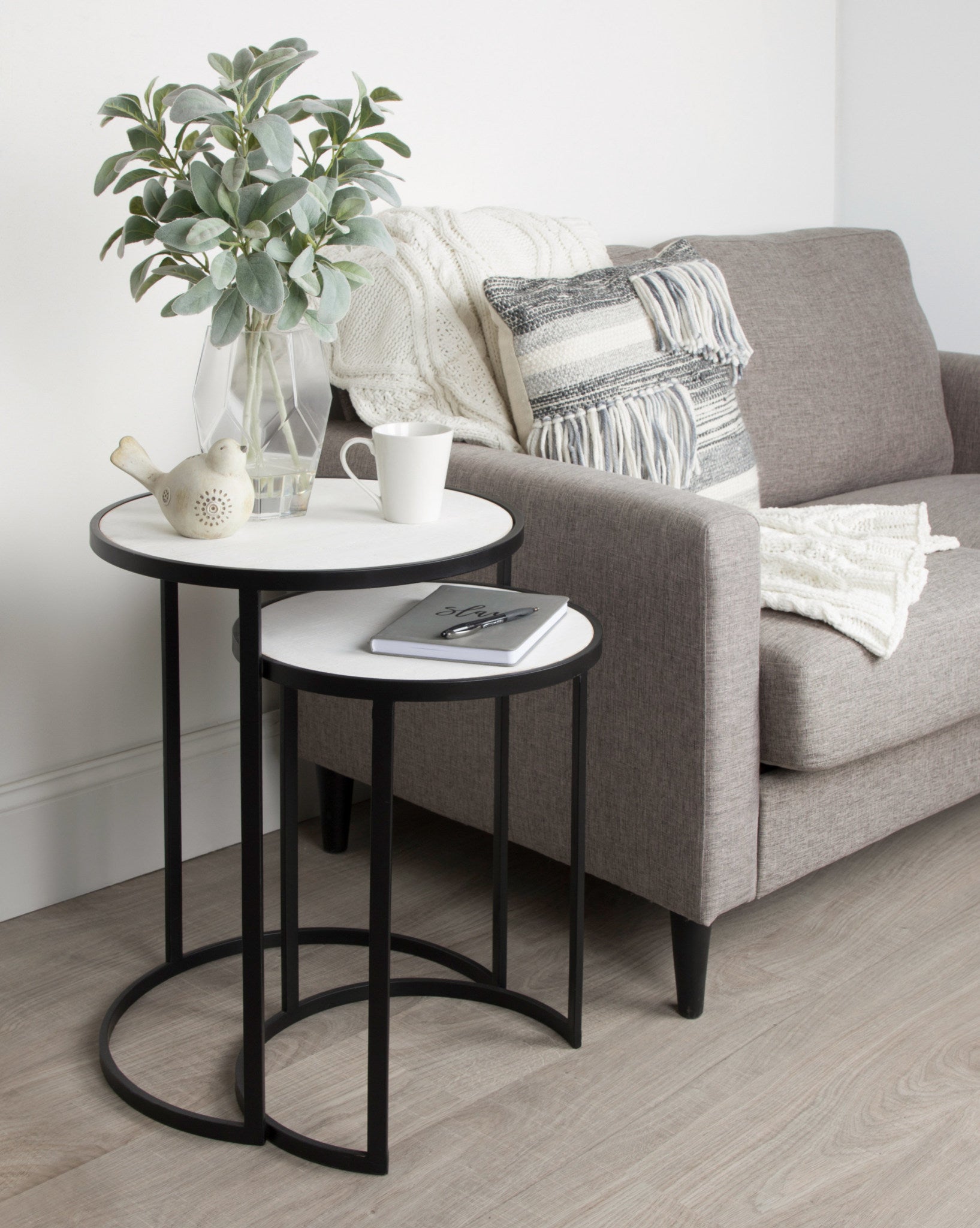 Gracen Metal and Wood Nesting Tables