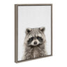 Sylvie Raccoon Color Framed Canvas by Simon Te of Tai Prints
