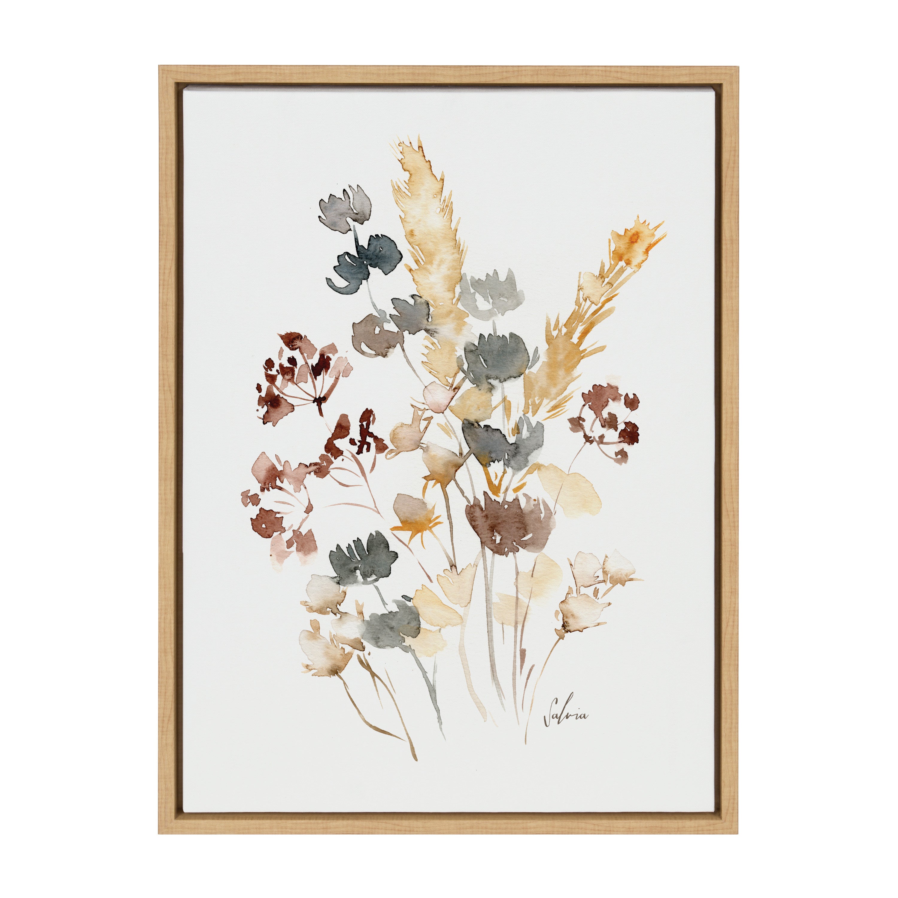 Sylvie Wild Salvia Framed Canvas by Sara Berrenson