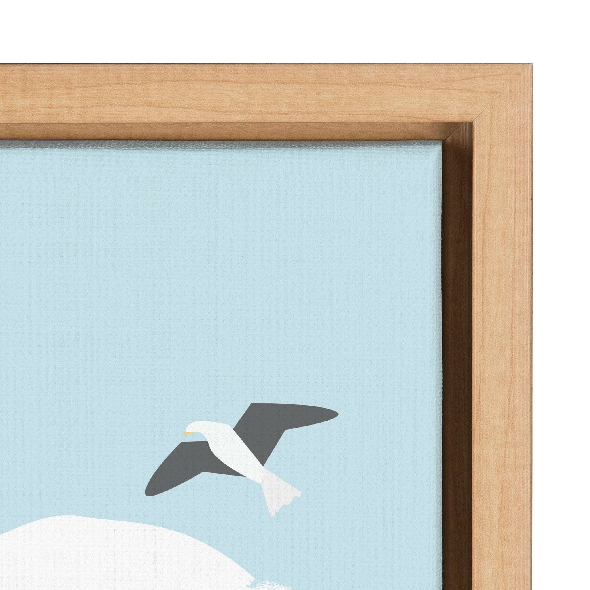 Sylvie Ice cream on the Beach Framed Canvas by Queenbe Monyei