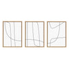 Sylvie Modern Line Abstract Black and White Framed Canvas Set by The Creative Bunch Studio