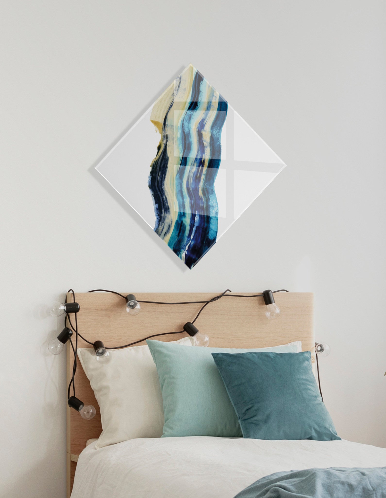 Wavy Lines Floating Acrylic Art by Amy Lighthall