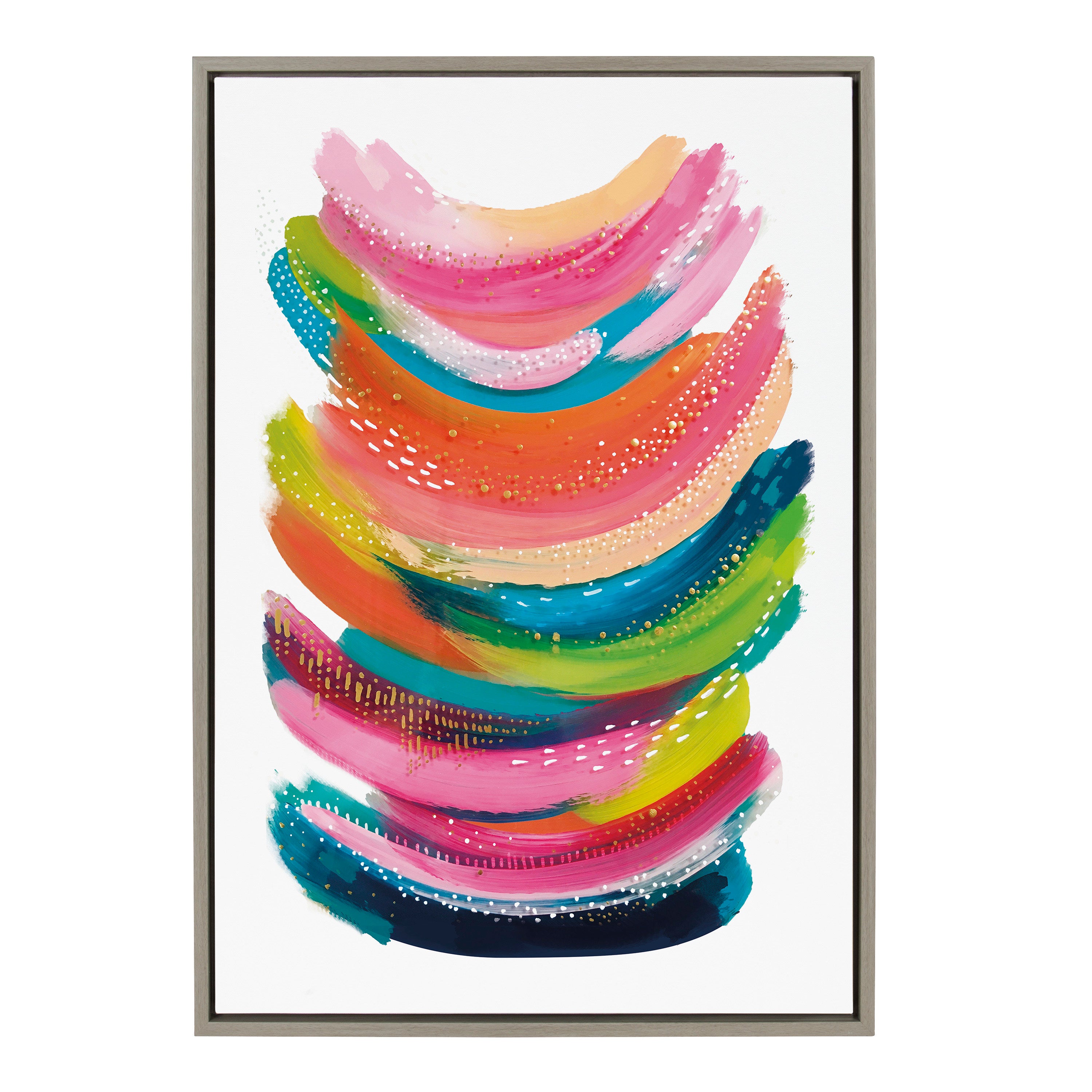 Sylvie Bright Abstract Framed Canvas by Jessi Raulet of Ettavee