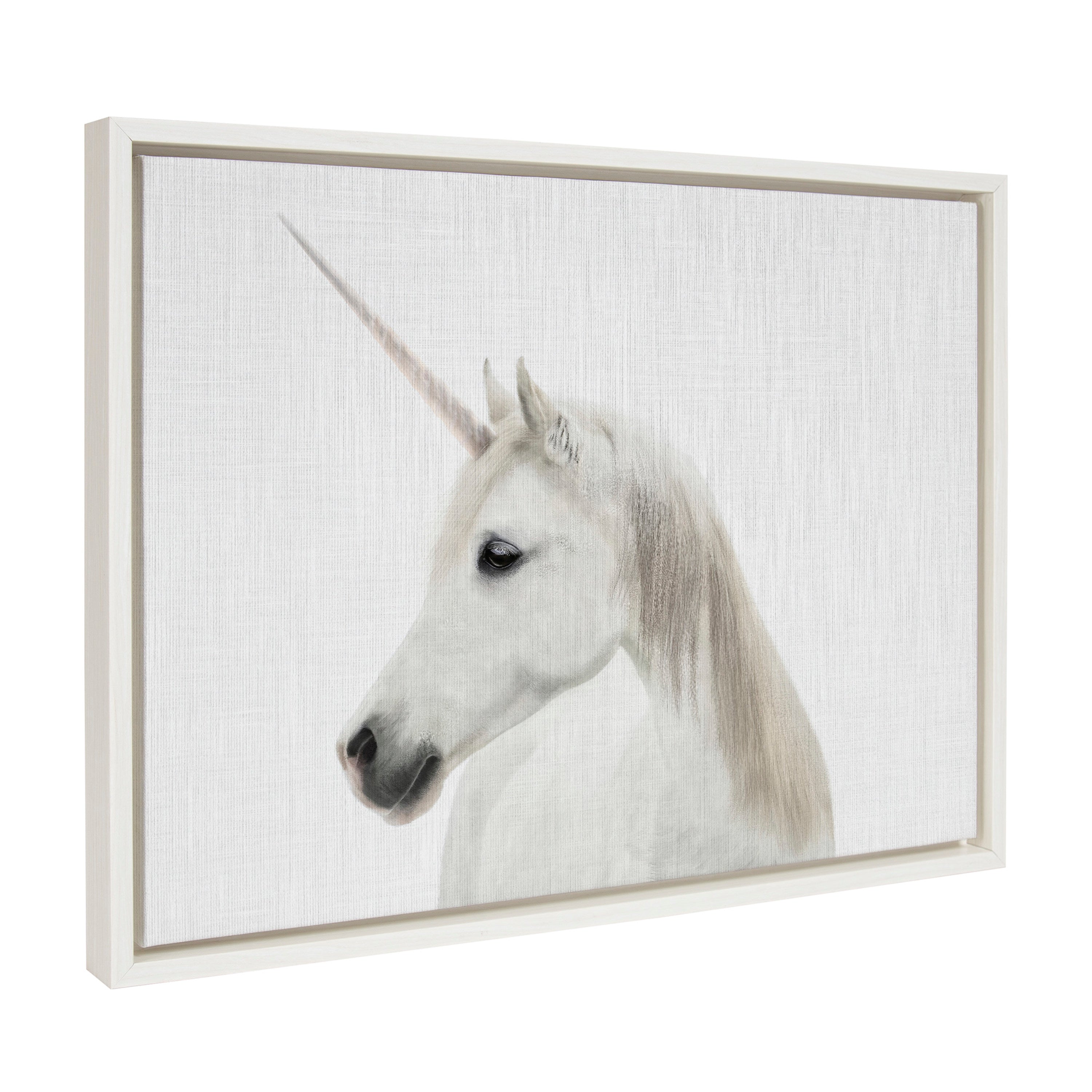 Sylvie Unicorn Framed Canvas by Simon Te of Tai Prints