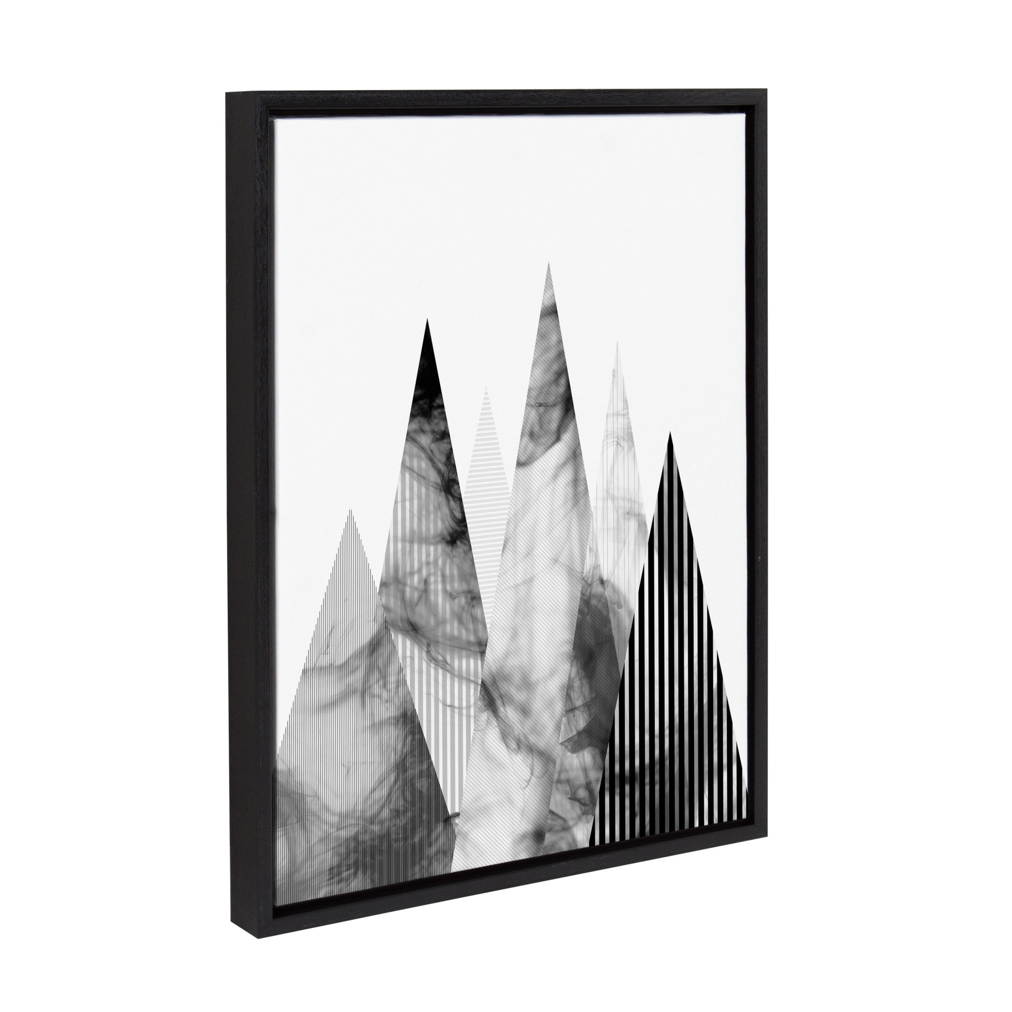 Sylvie Contemporary Mountains Framed Canvas by Simon Te of Tai Prints