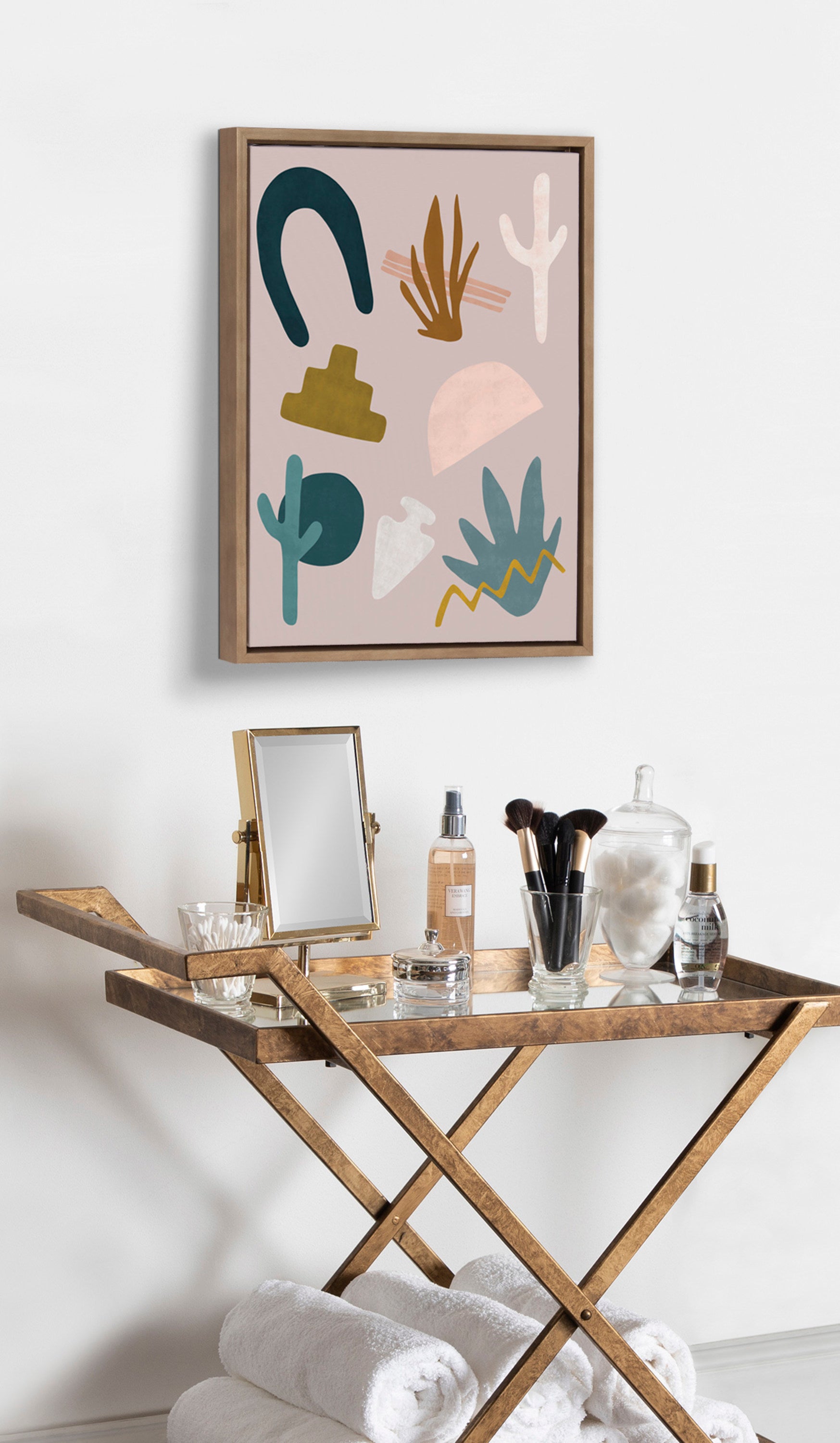 Sylvie Desert Shapes Framed Canvas by Sarah Eisenlohr