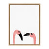 Sylvie Flamingo Faces Framed Canvas by Kendra Dandy of Bouffants and Broken Hearts