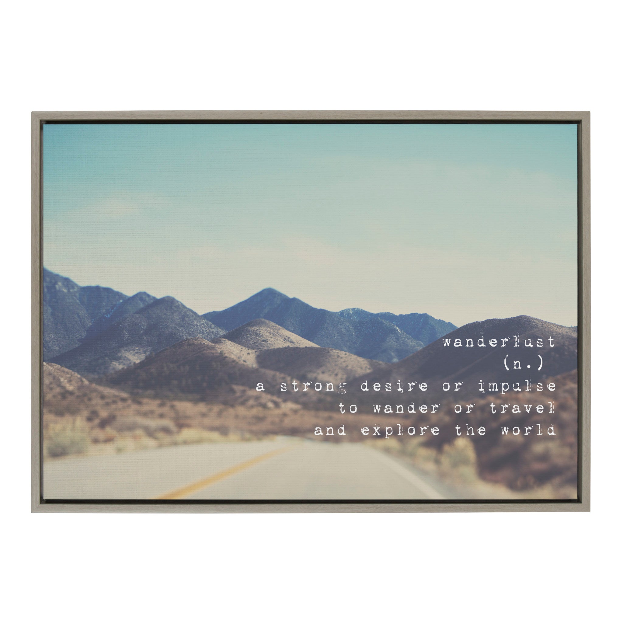 Sylvie Wanderlust Sierra Nevada Mountains Framed Canvas by Laura Evans