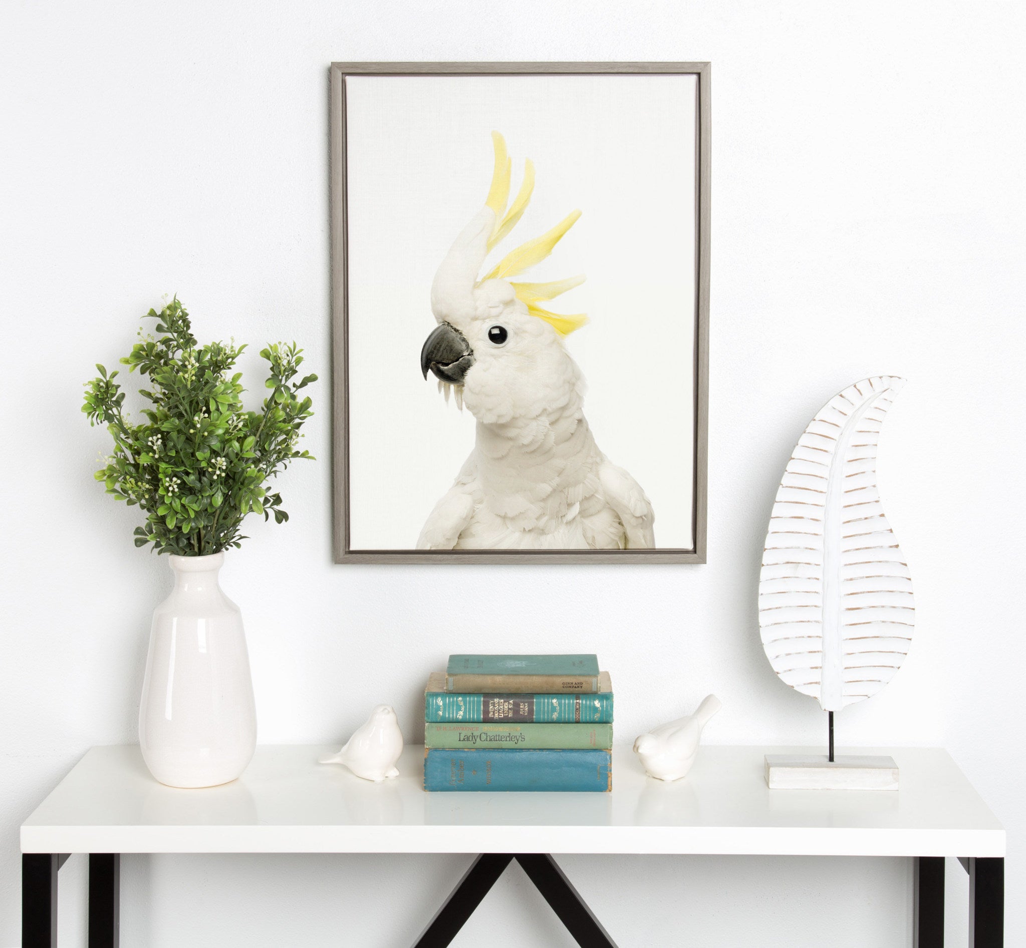 Sylvie Parrot Framed Canvas by Amy Peterson