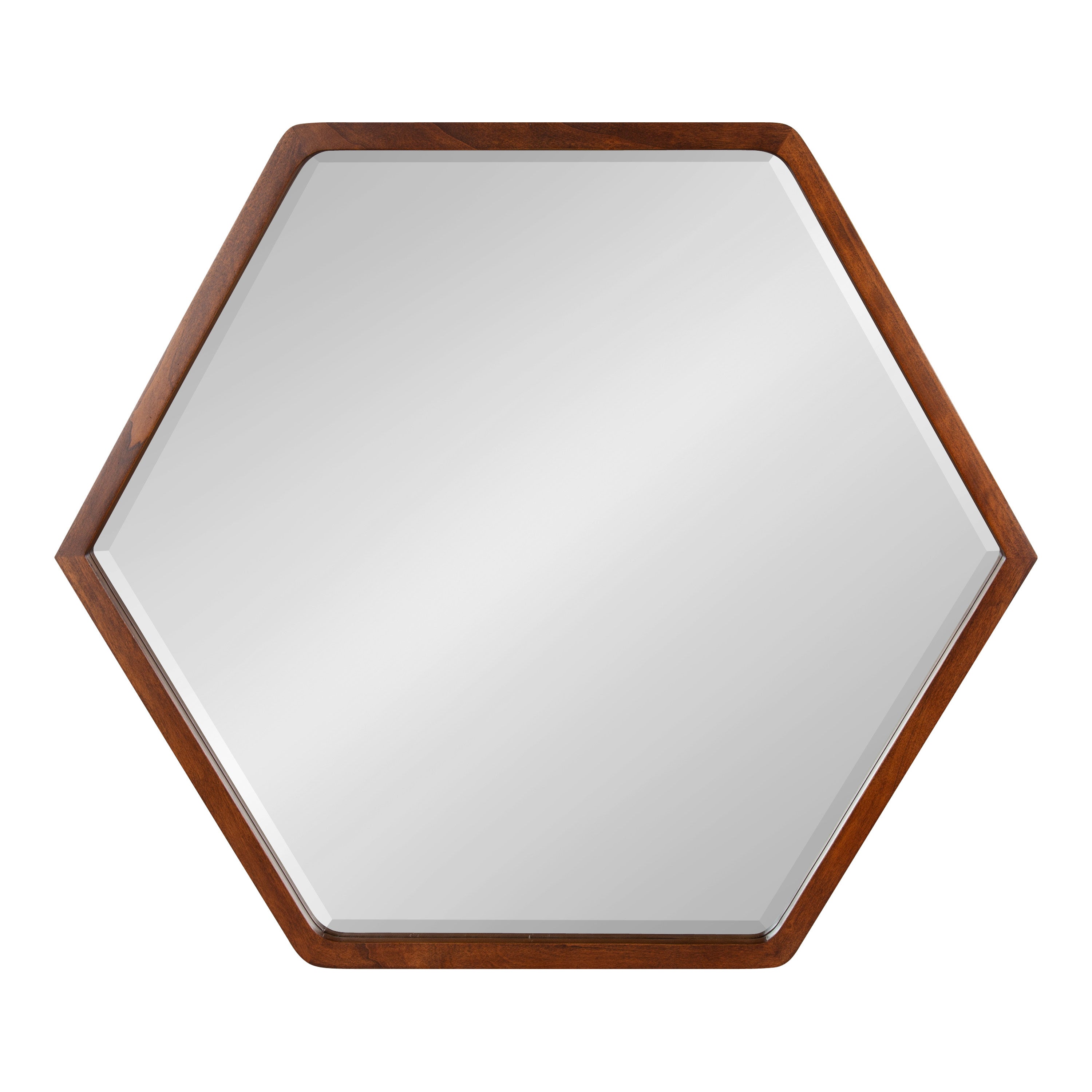 McLean Hexagon Wood Framed Wall Mirror