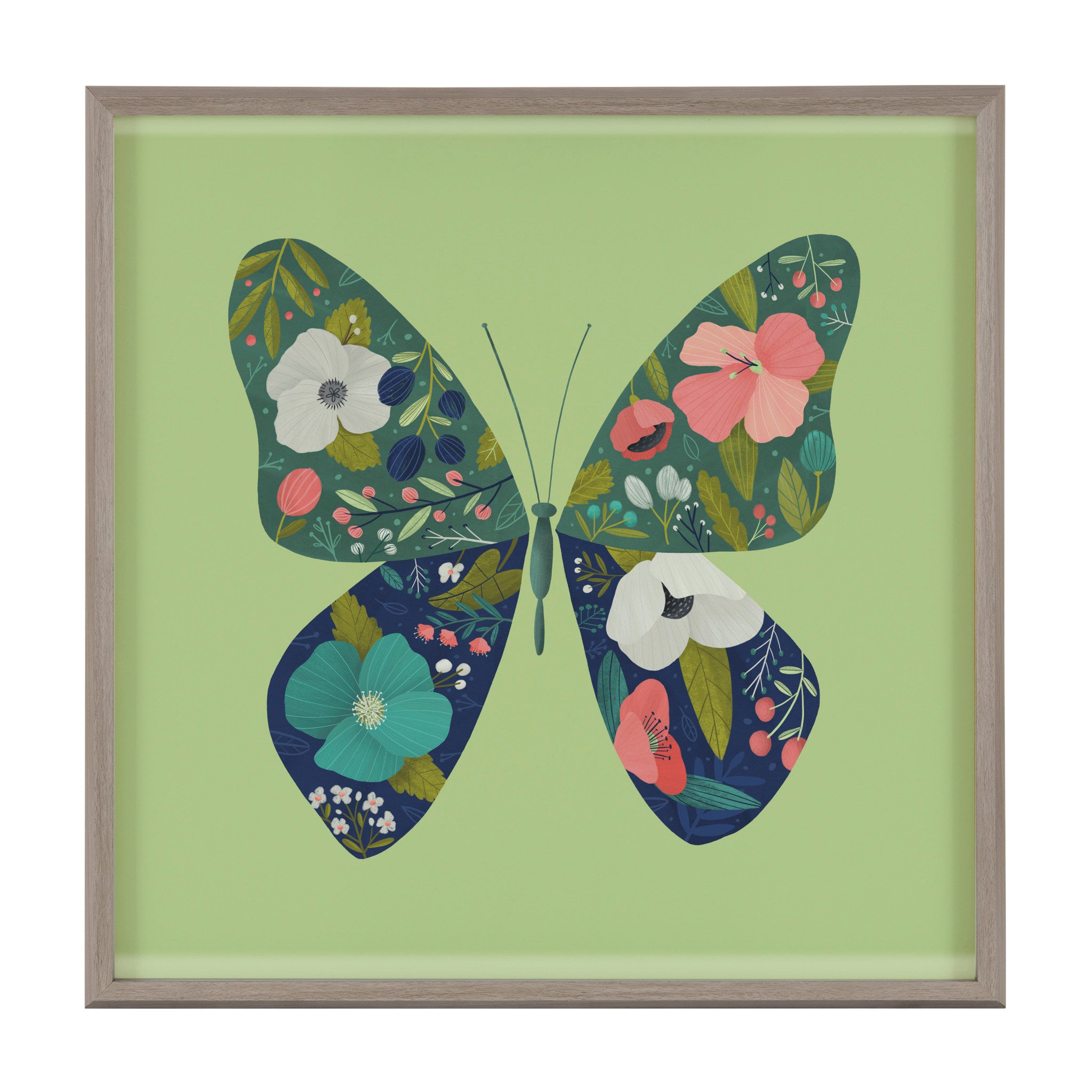 Blake Things with Wings Butterfly Framed Printed Acrylic by Heather Rosas