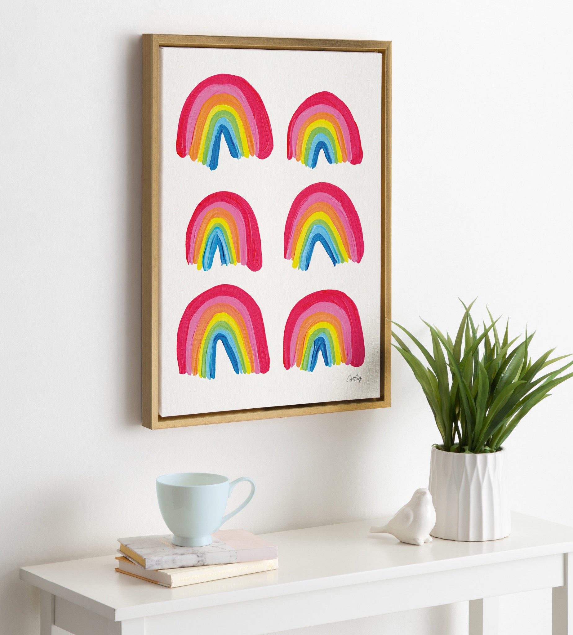 Sylvie Rainbow Collection Framed Canvas by Cat Coquillette