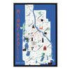 Sylvie Minneapolis Illustration Framed Canvas by Stacie Bloomfield