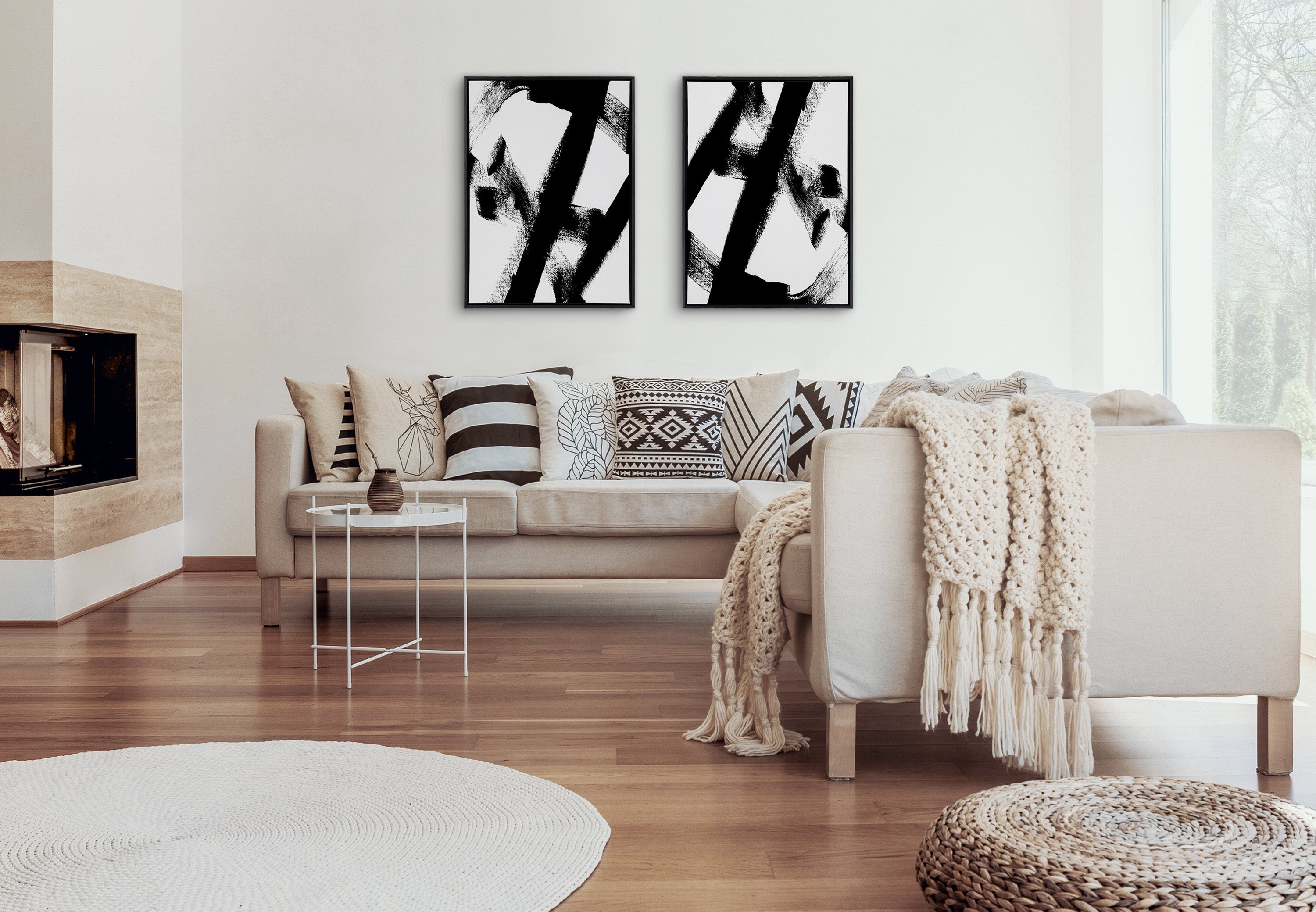 Sylvie Gesture I BW Framed Canvas by Amy Lighthall