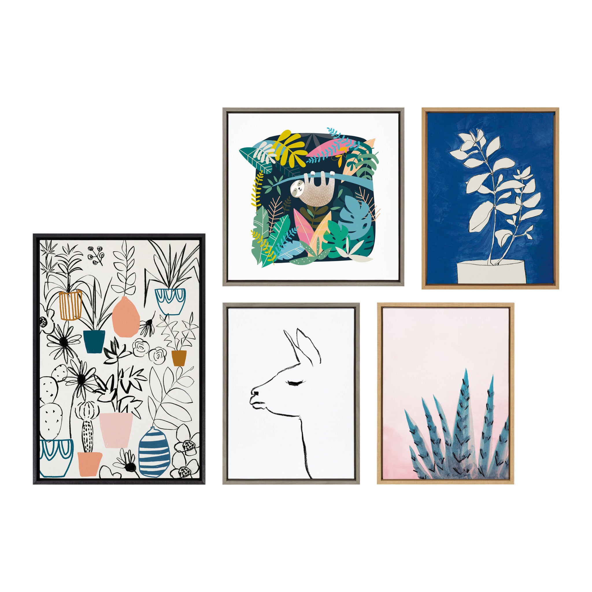 Sylvie Night Blooms Framed Canvas by Teju Reval