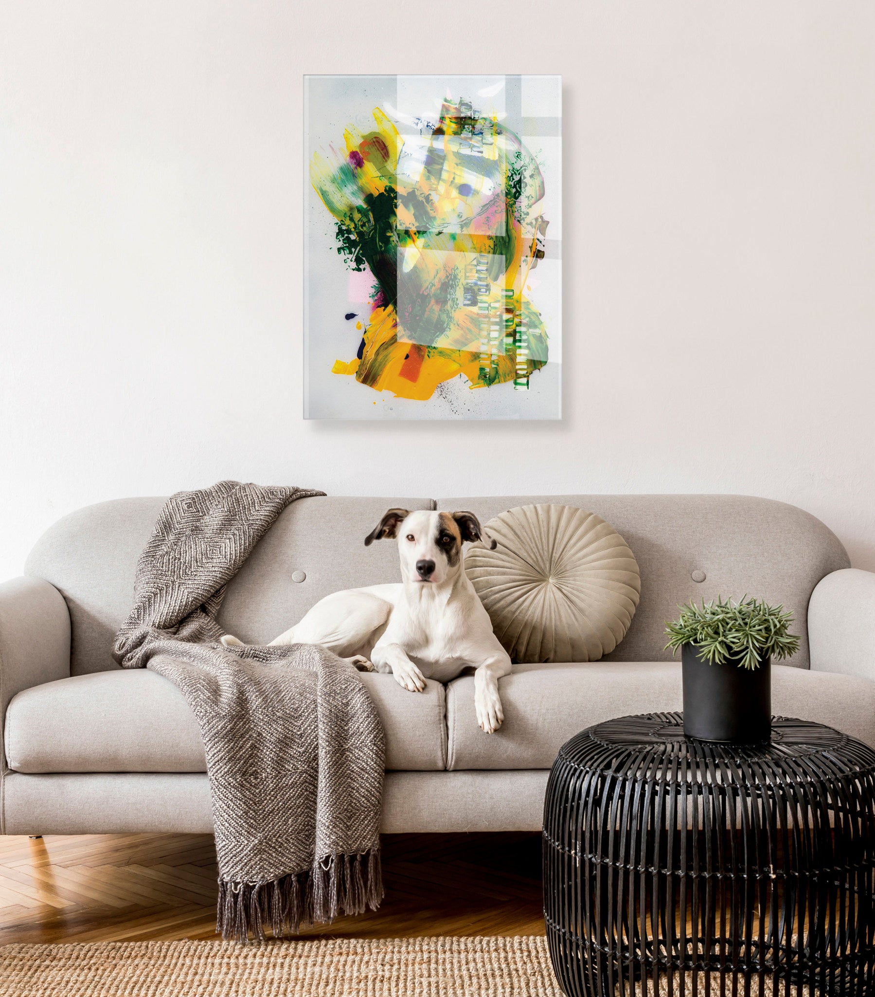 Garden of a Split Second Painting Floating Acrylic Art by Grant Mahr