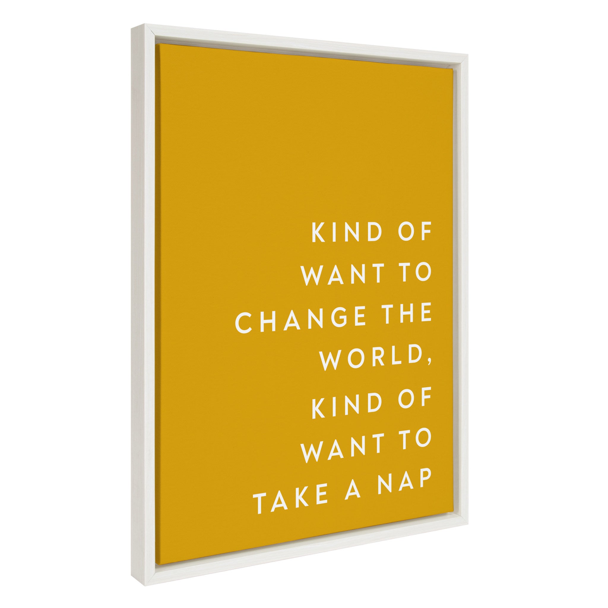 Sylvie Change the World Nap Framed Canvas by Apricot and Birch